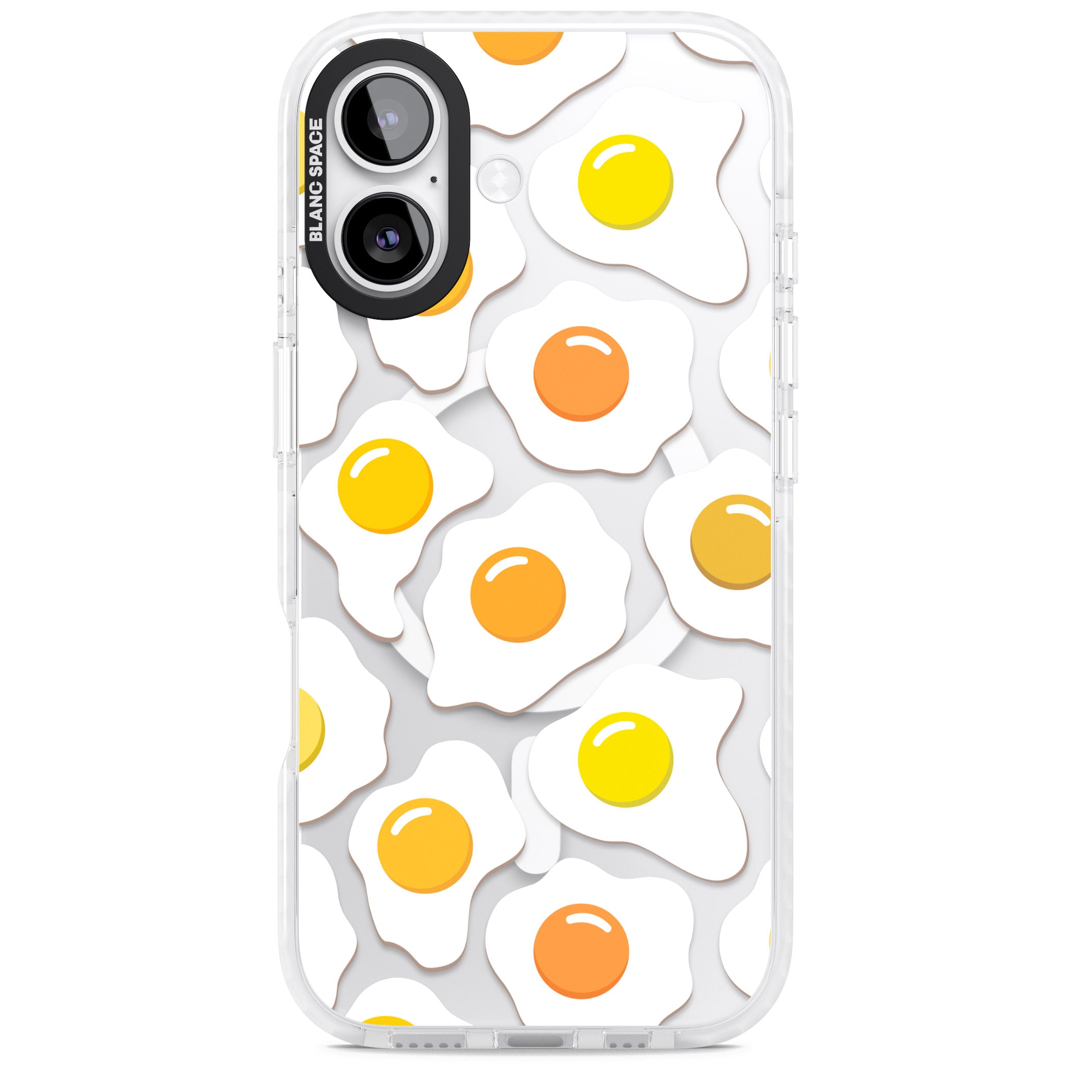 Fried Egg Pattern iPhone 17 Impact Pro Clear Phone Case
