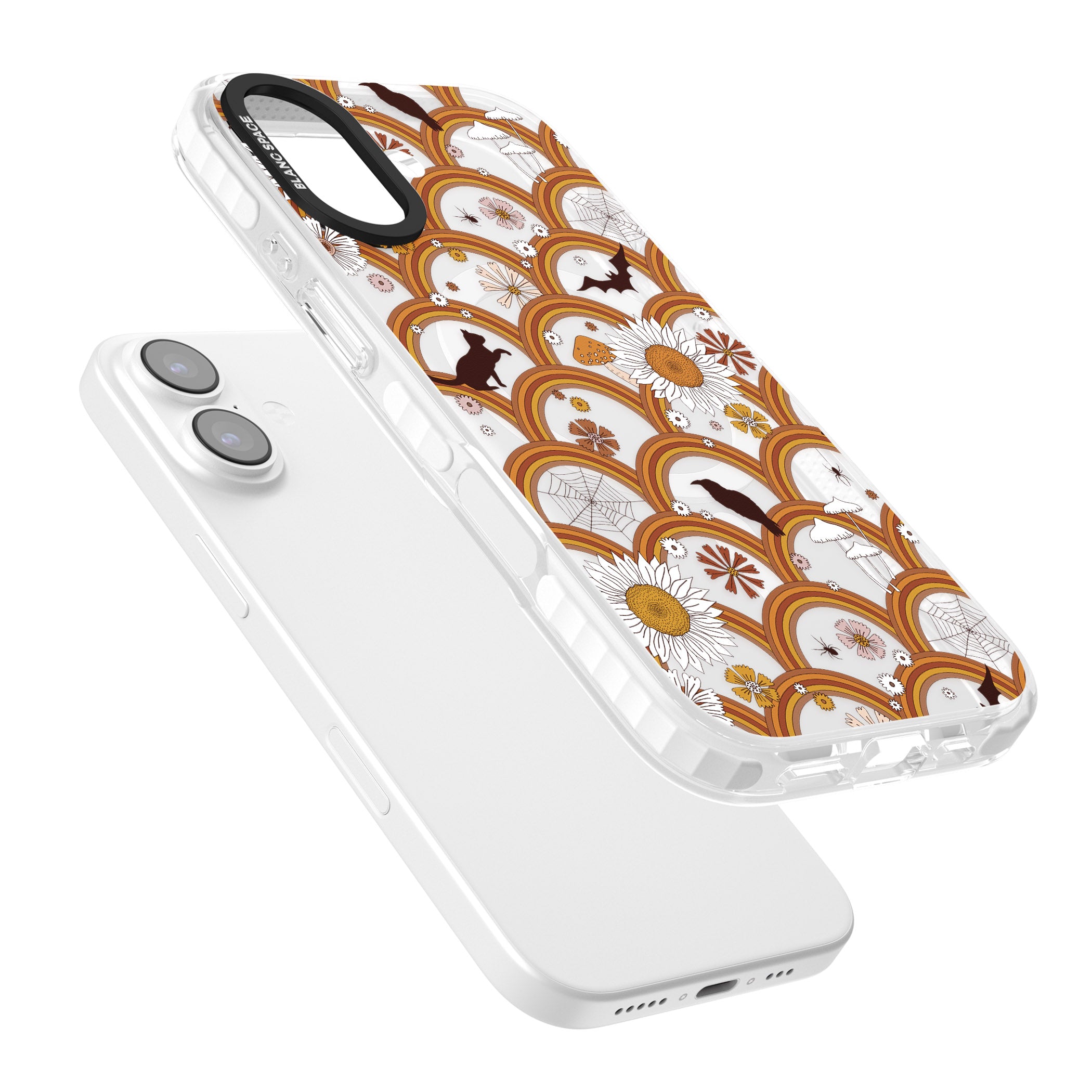 Halloween Rainbows iPhone 17 Impact Pro Clear Phone Case Colours