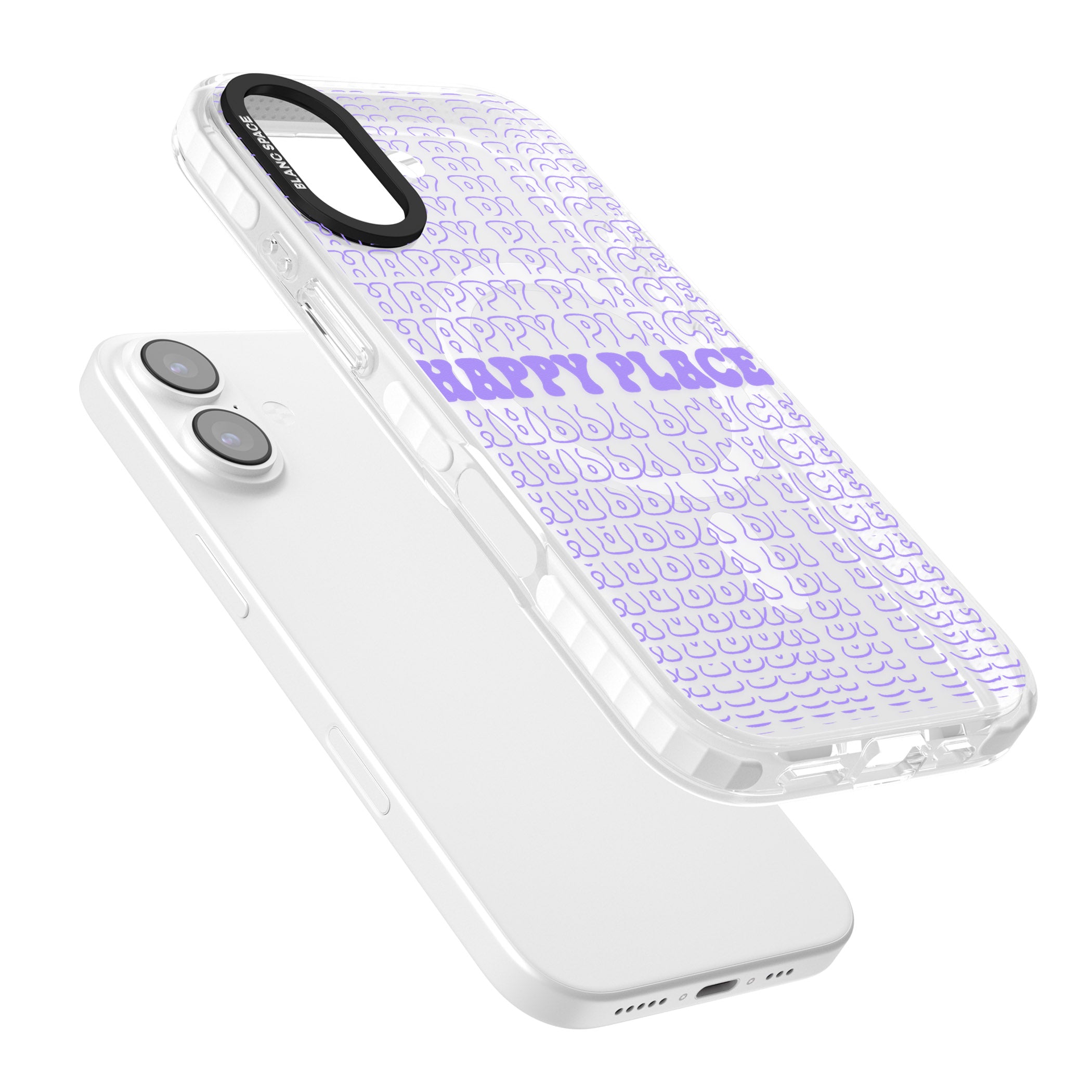 Happy Place (Purple) iPhone 17 Impact Pro Clear Phone Case Colours