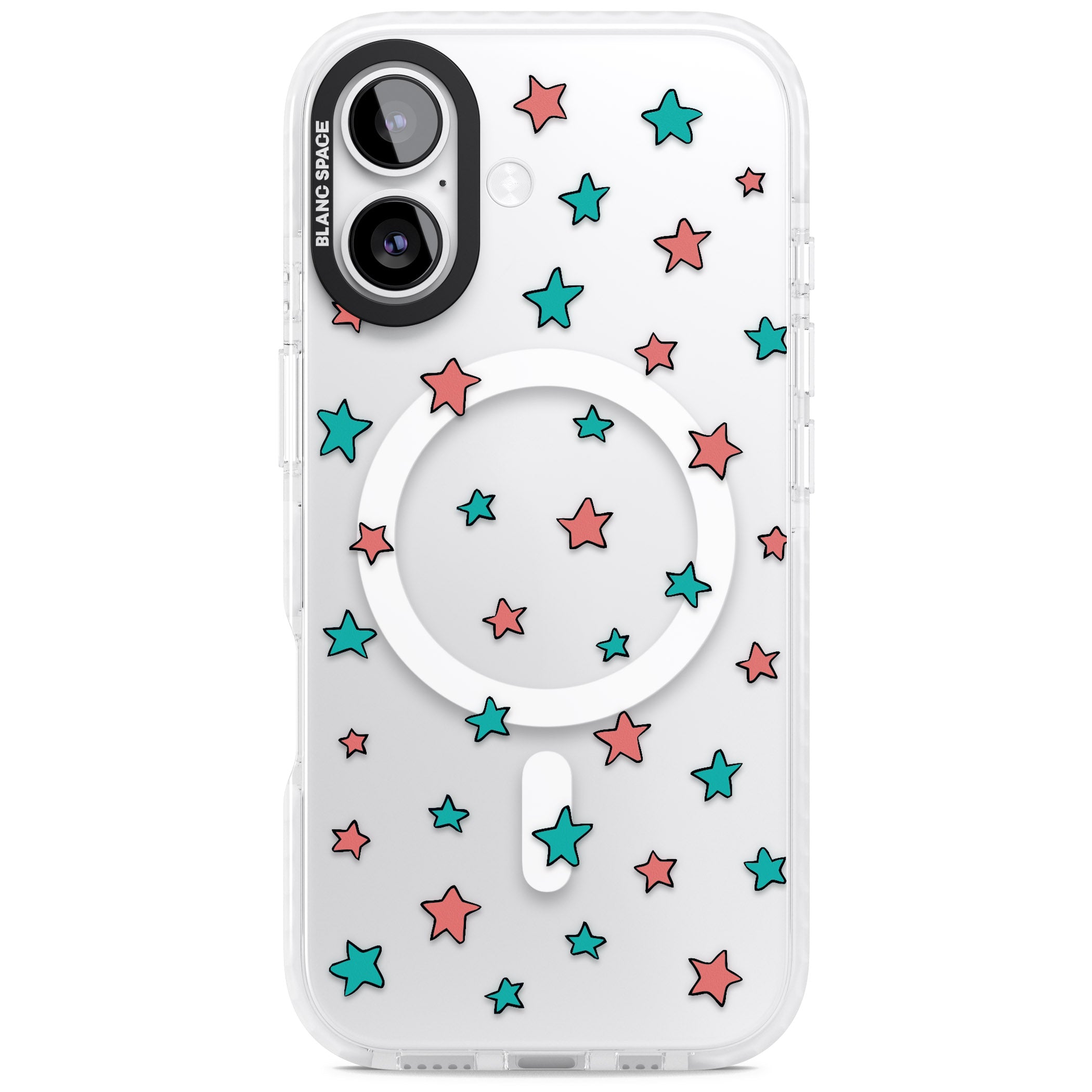 Heartstopper Stars Pattern iPhone 17 Impact Pro Clear Phone Case