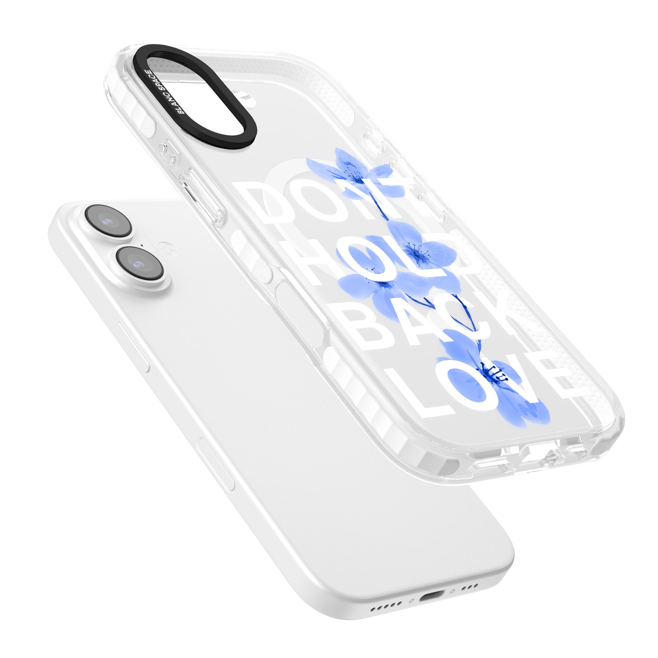 Don'T Hold Back Love Blue & White iPhone 17 Impact Pro Clear Phone Case Colours