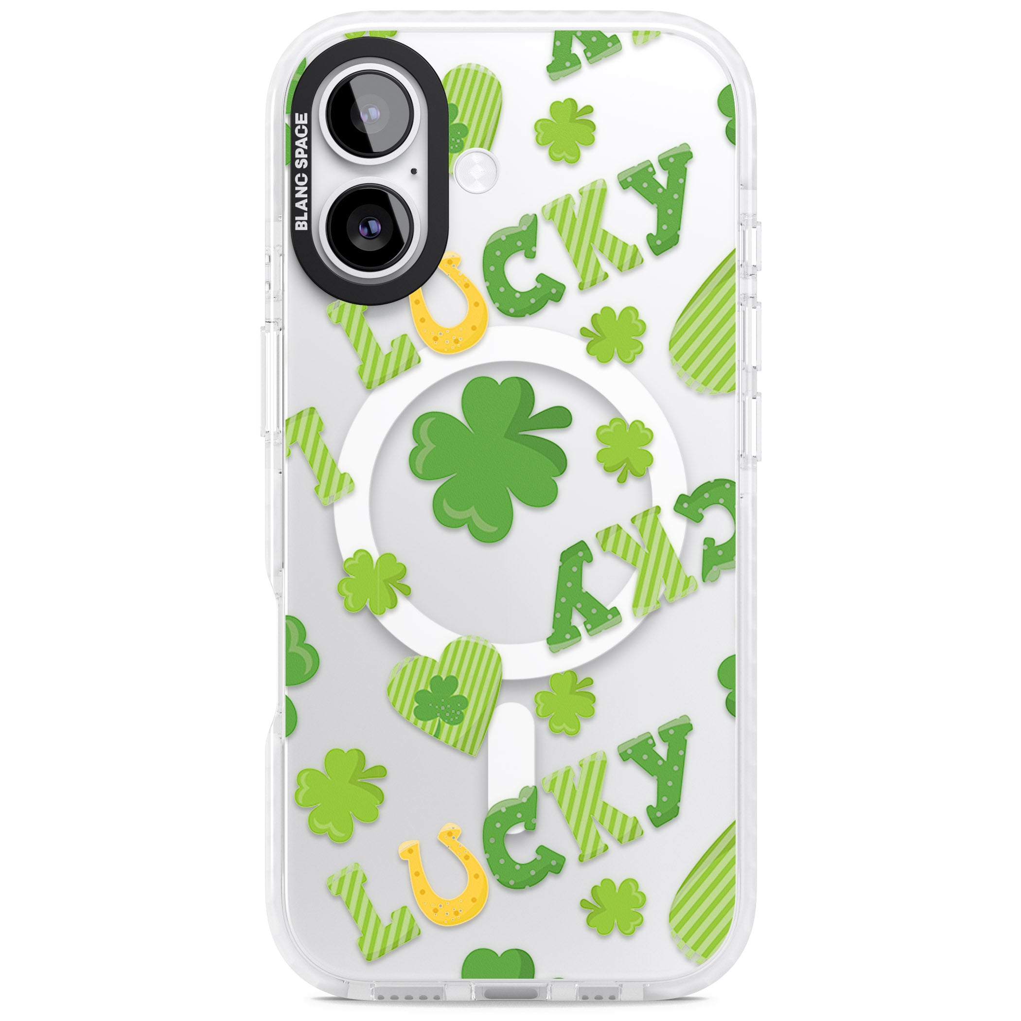 Lucky Irish Clover iPhone 17 Impact Pro Clear Phone Case