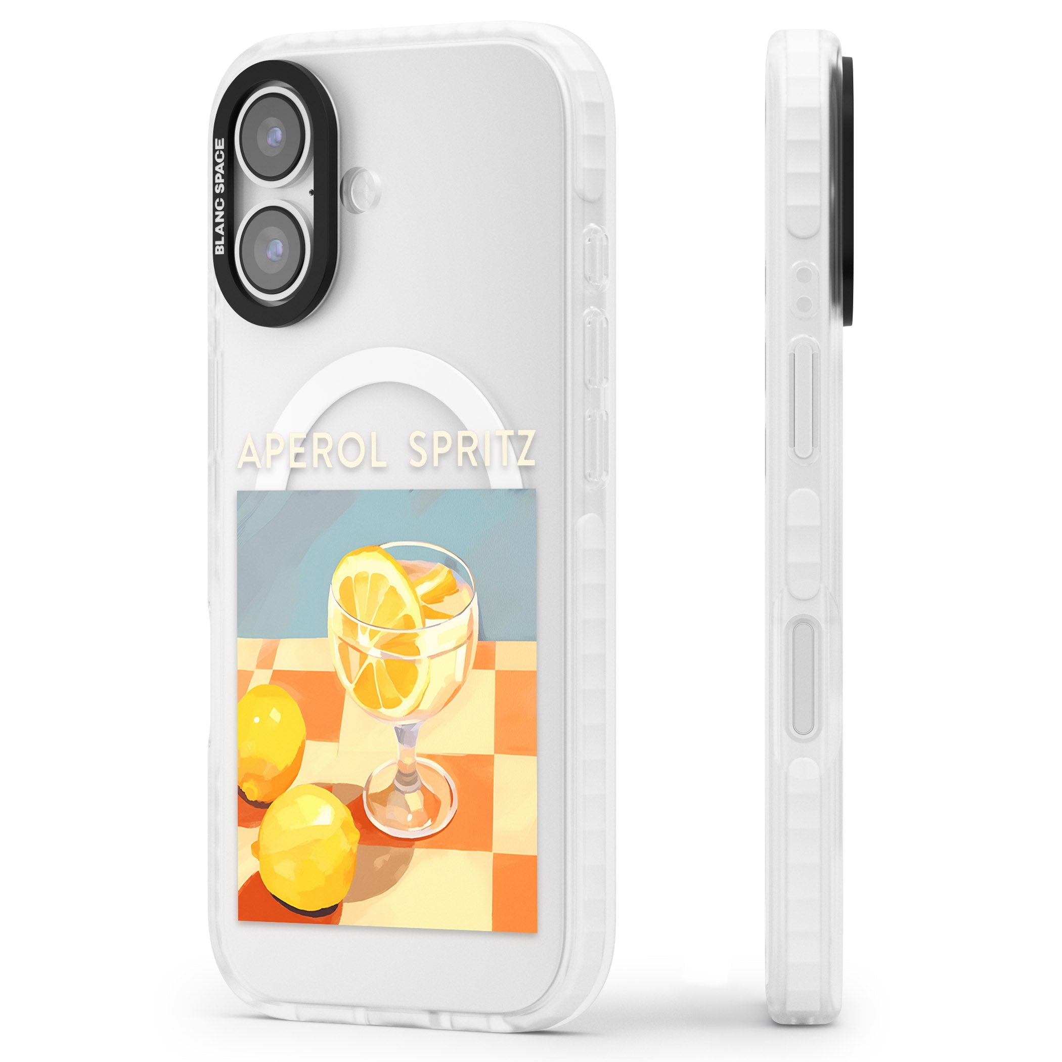 Lemon Spritz iPhone 17 Impact Pro Clear Phone Case Side Profile