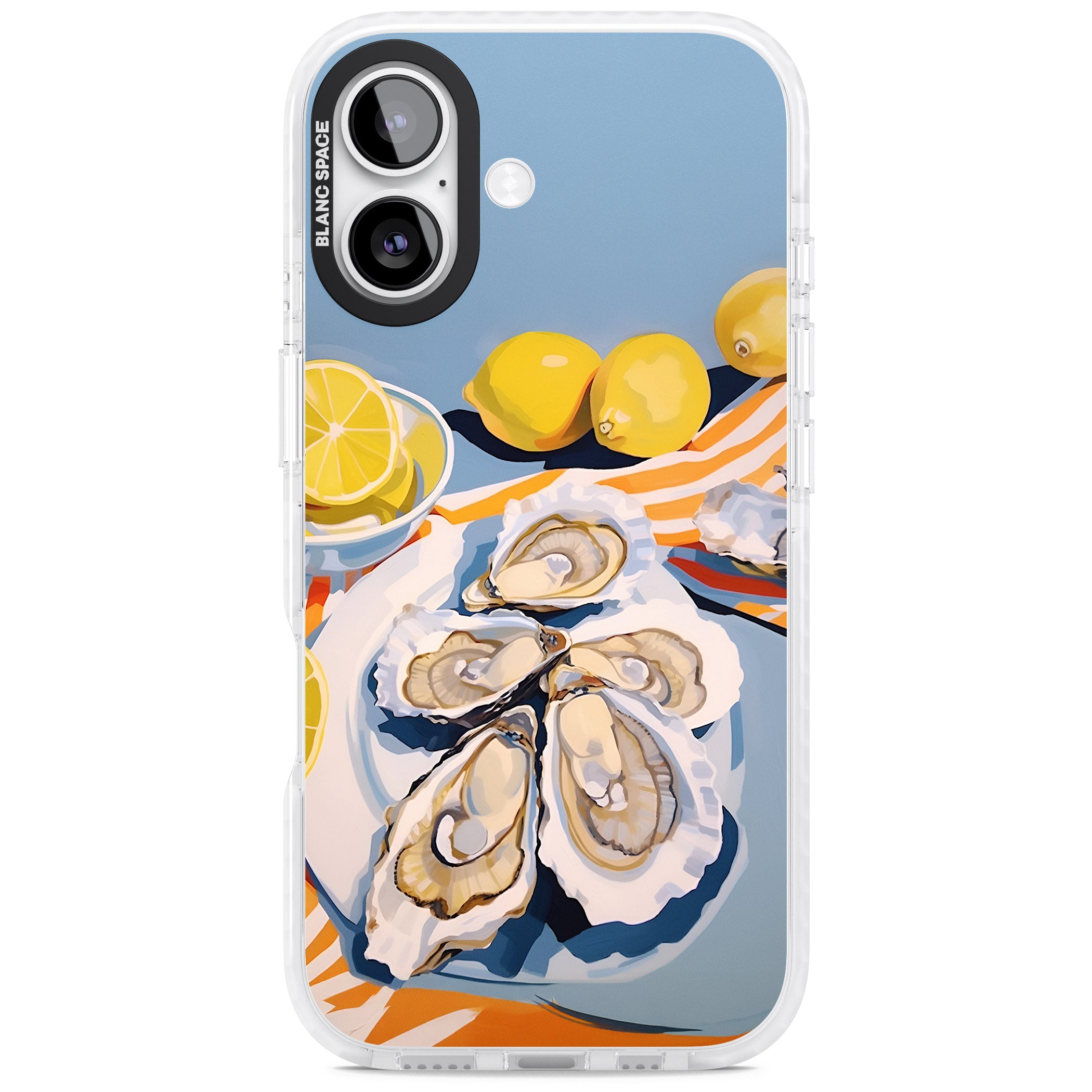 Fresh Oysters & Lemons iPhone 17 Impact Pro Clear Phone Case