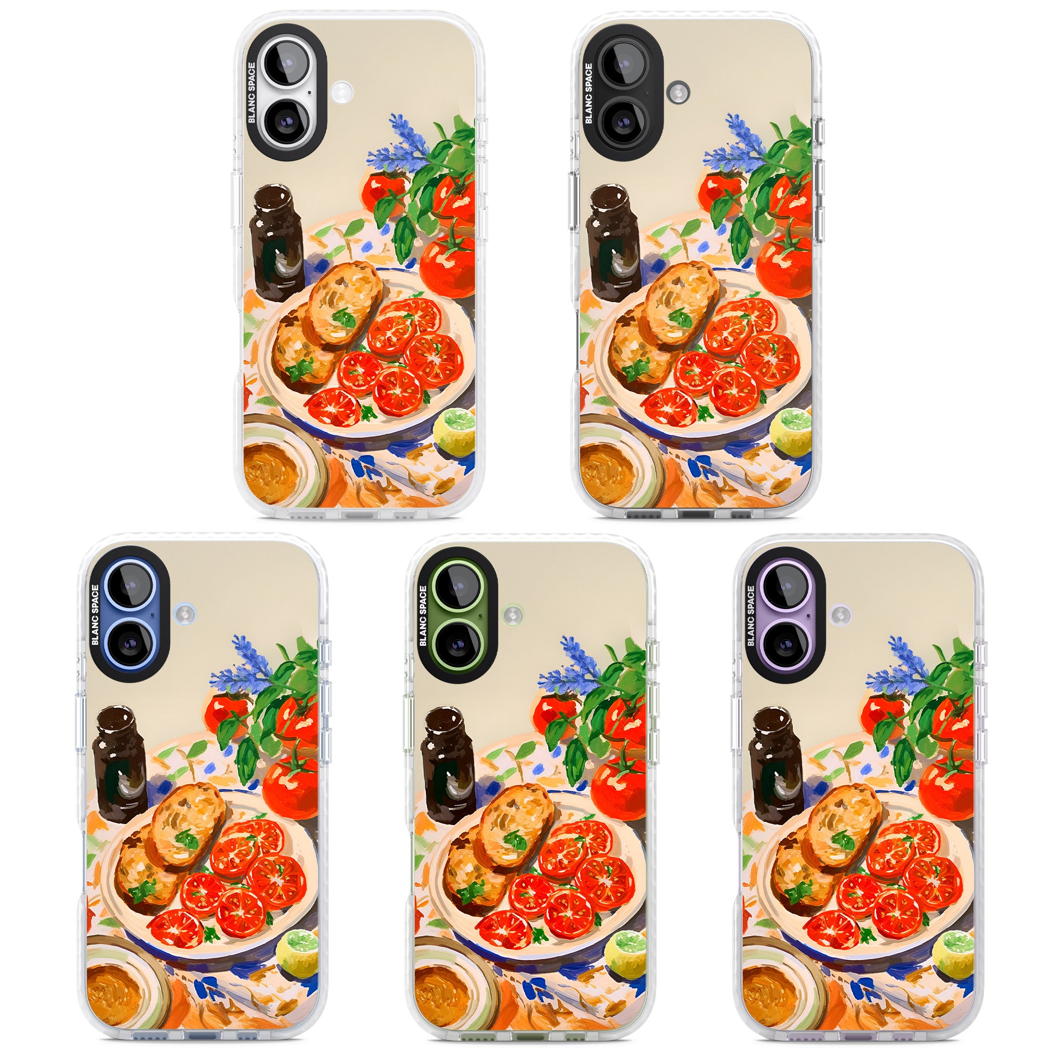 Bruschetta & Tomatoes iPhone 17 Impact Pro Clear Phone Case APT Impact Protection