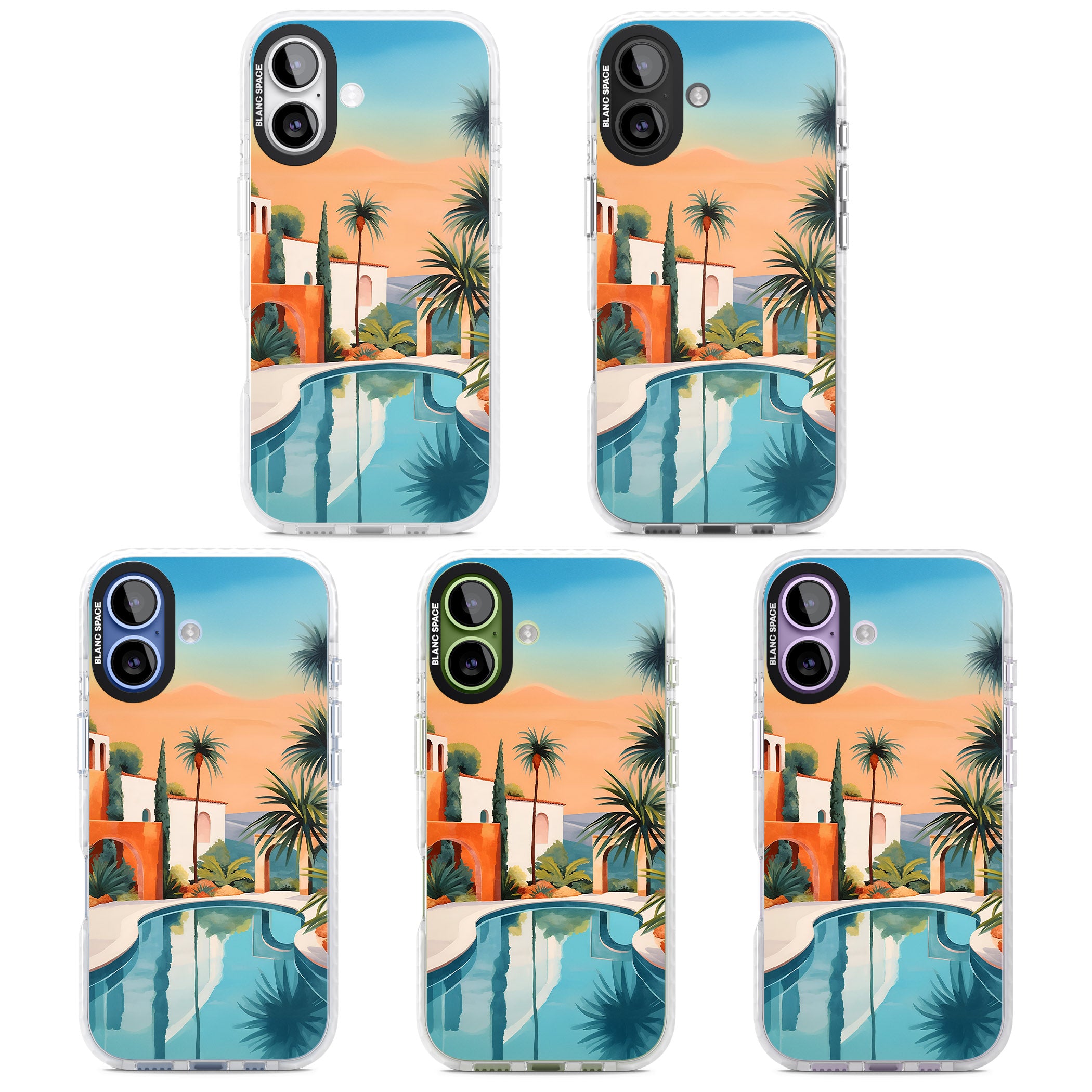 Villa Sunset iPhone 17 Impact Pro Clear Phone Case APT Impact Protection
