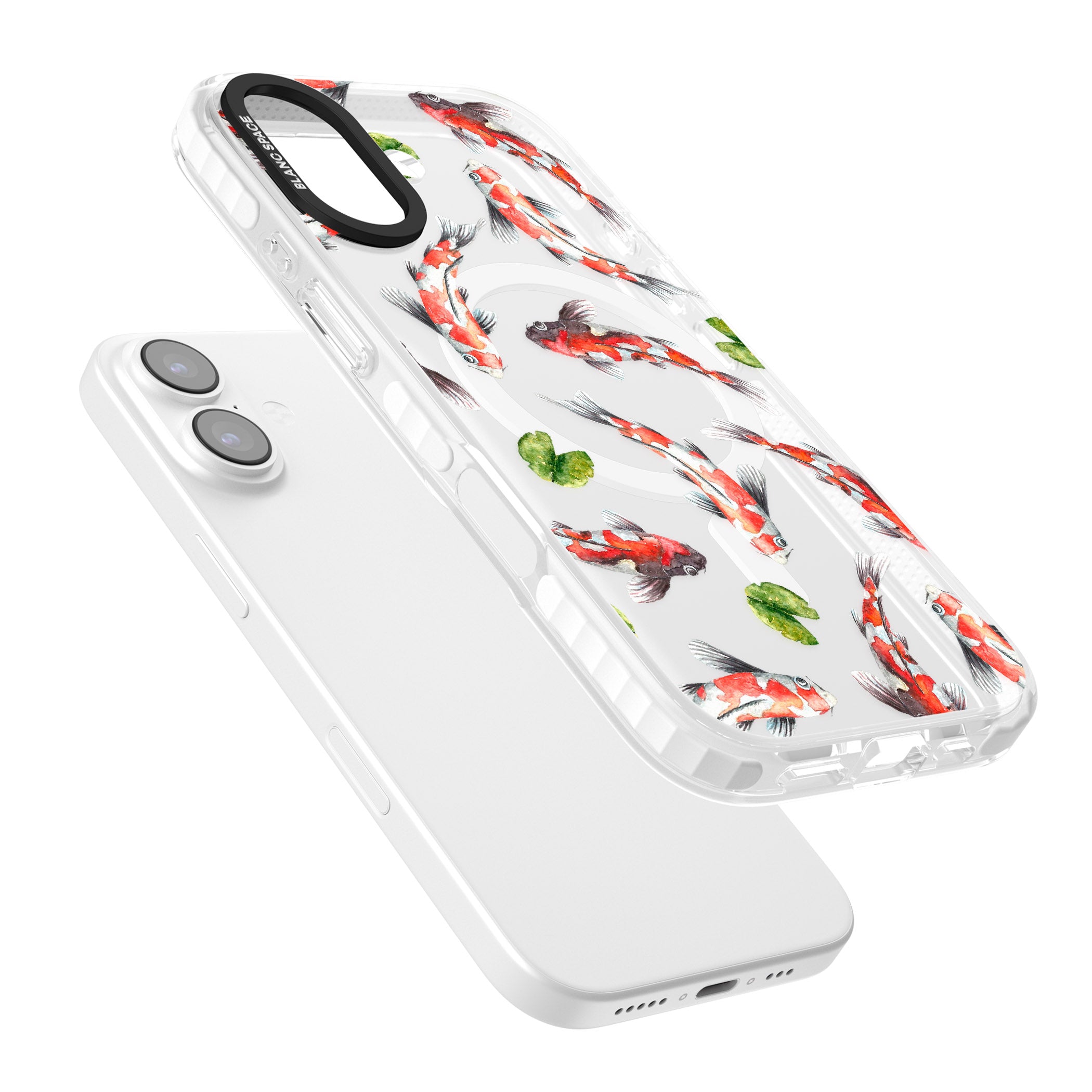 Koi Fish Watercolour iPhone 17 Impact Pro Clear Phone Case Colours
