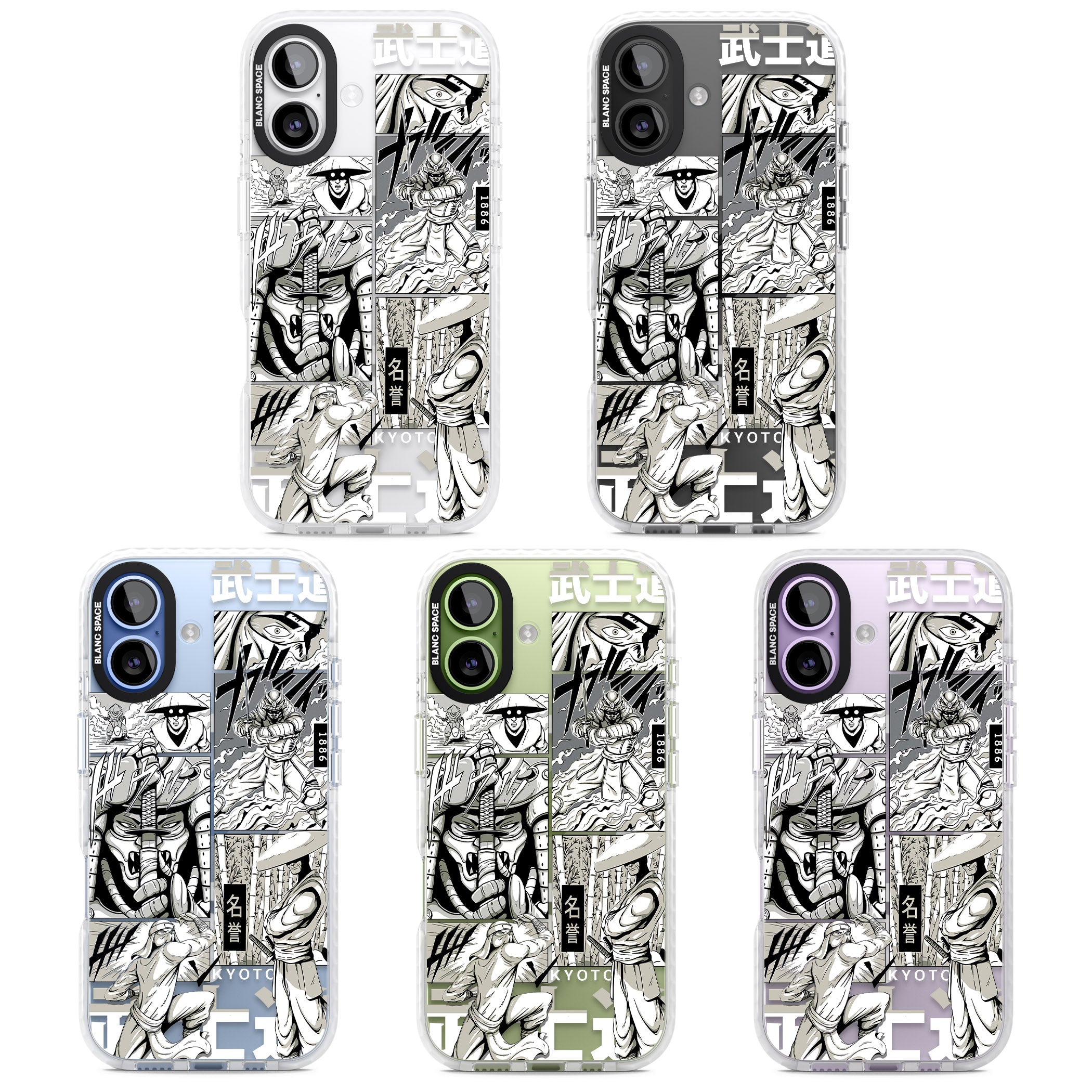 Greyscale Anime Comic iPhone 17 Impact Pro Clear Phone Case APT Impact Protection