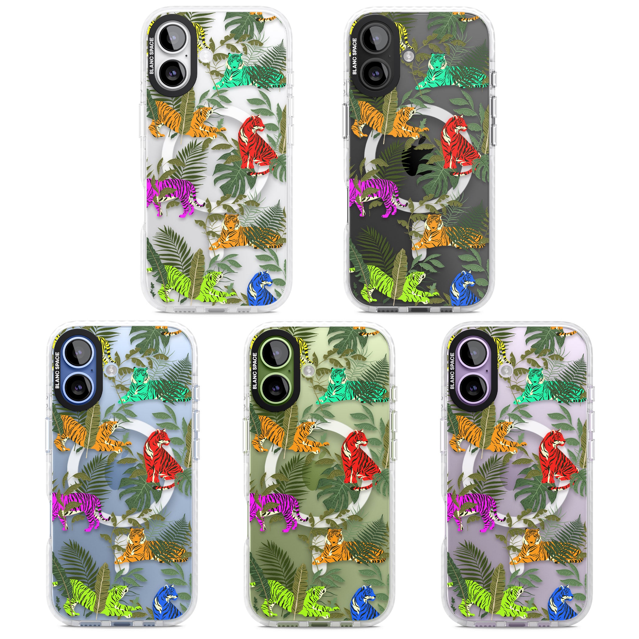 Colorful Jungle Tiger iPhone 17 Impact Pro Clear Phone Case APT Impact Protection
