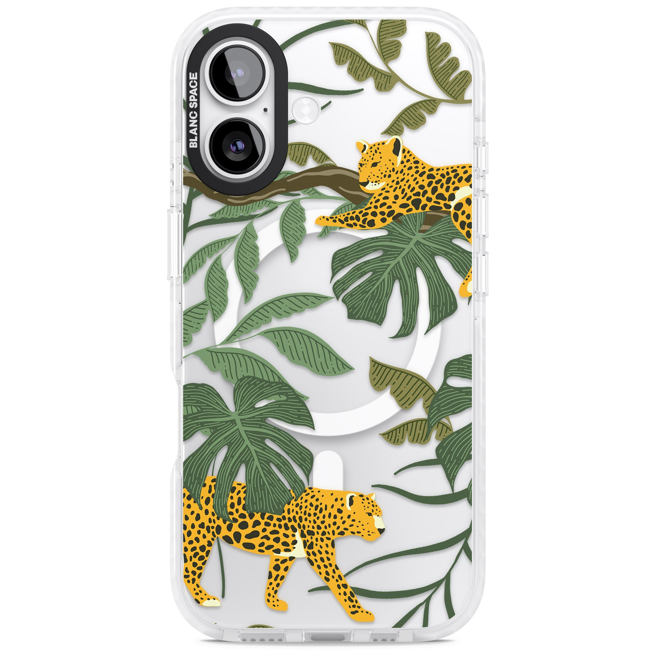 Jungle Cat Pattern iPhone 17 Impact Pro Clear Phone Case