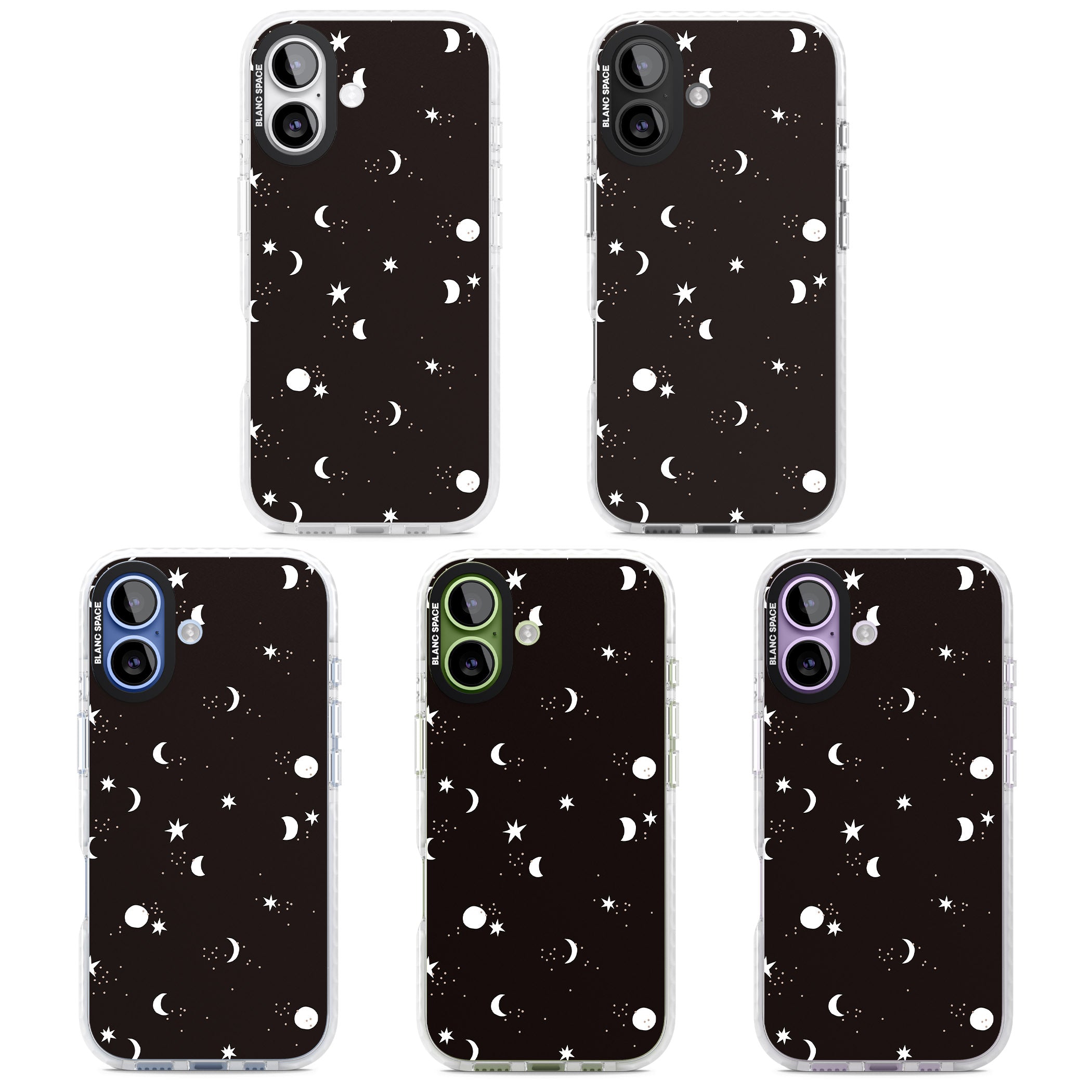 Funky Moons & Stars iPhone 17 Impact Pro Clear Phone Case APT Impact Protection