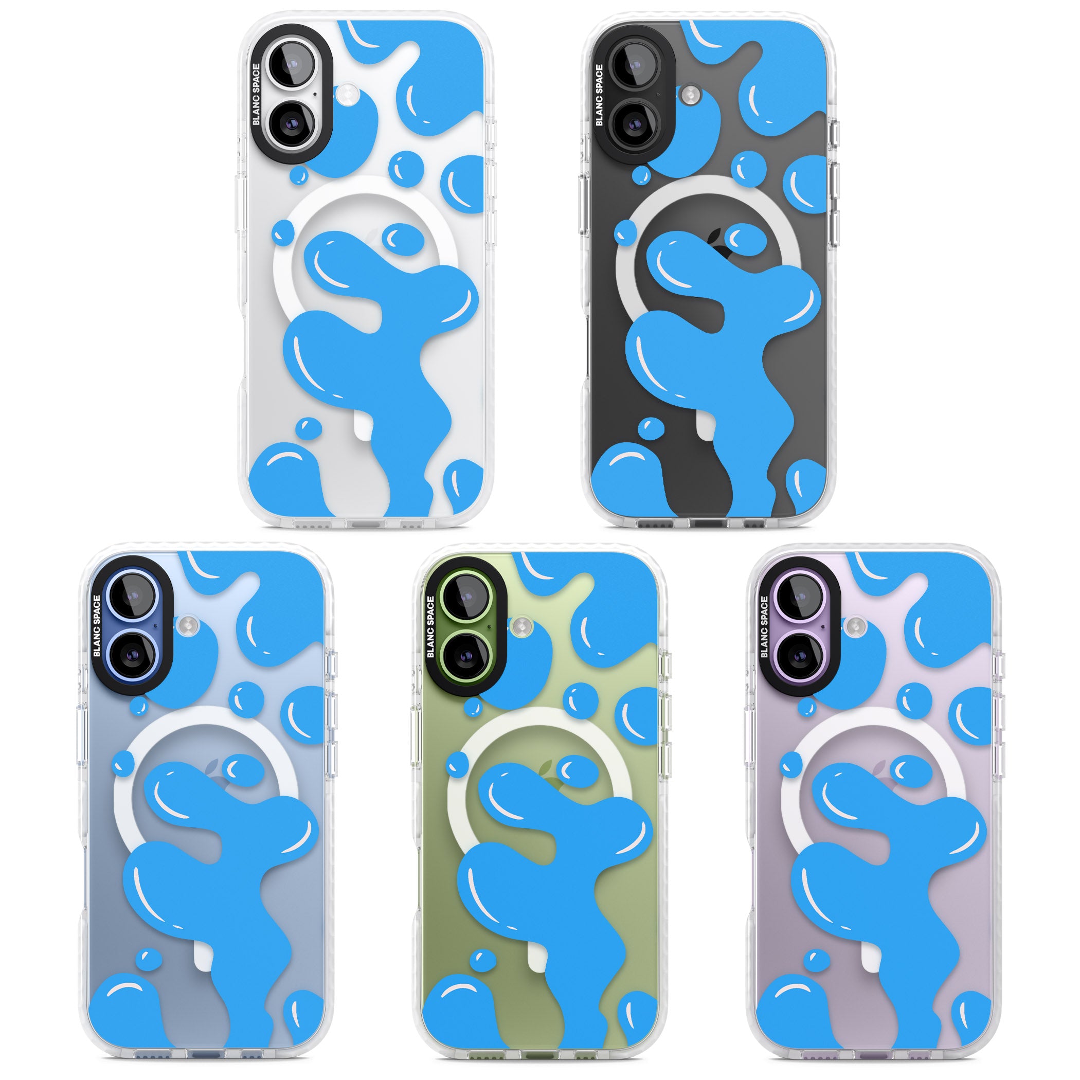 Blue Lava Lamp iPhone 17 Impact Pro Clear Phone Case APT Impact Protection