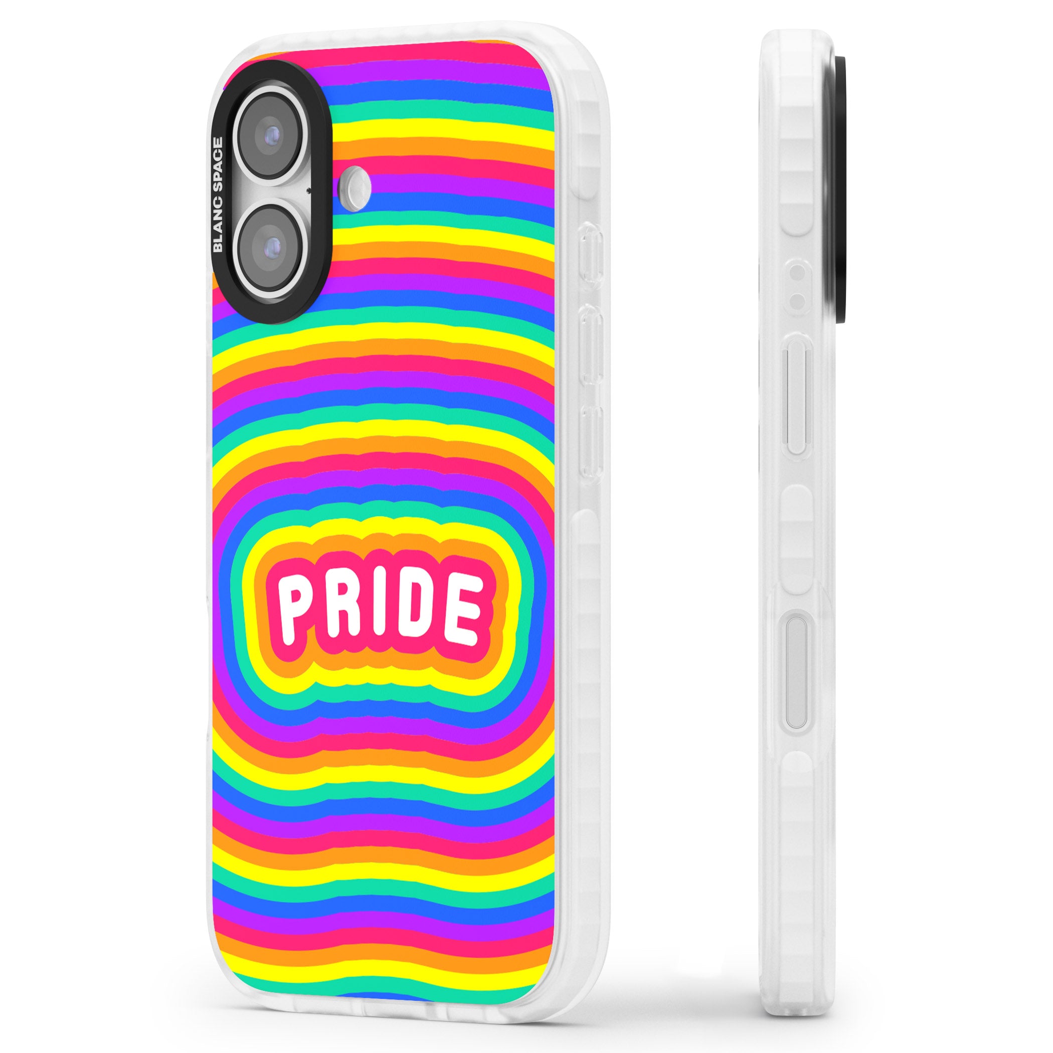 Pride iPhone 17 Impact Pro Clear Phone Case Side Profile