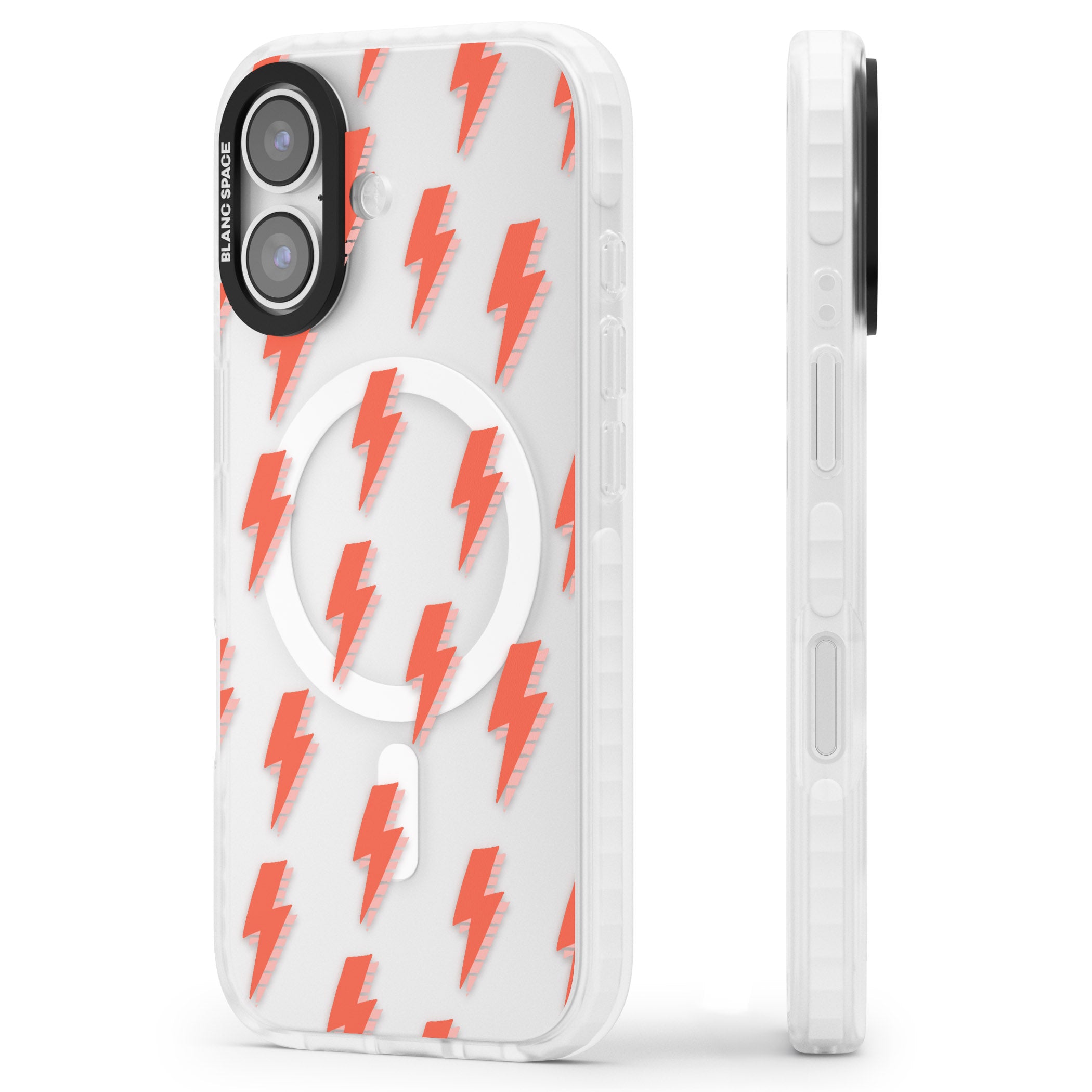 Pop Lightning iPhone 17 Impact Pro Clear Phone Case Side Profile