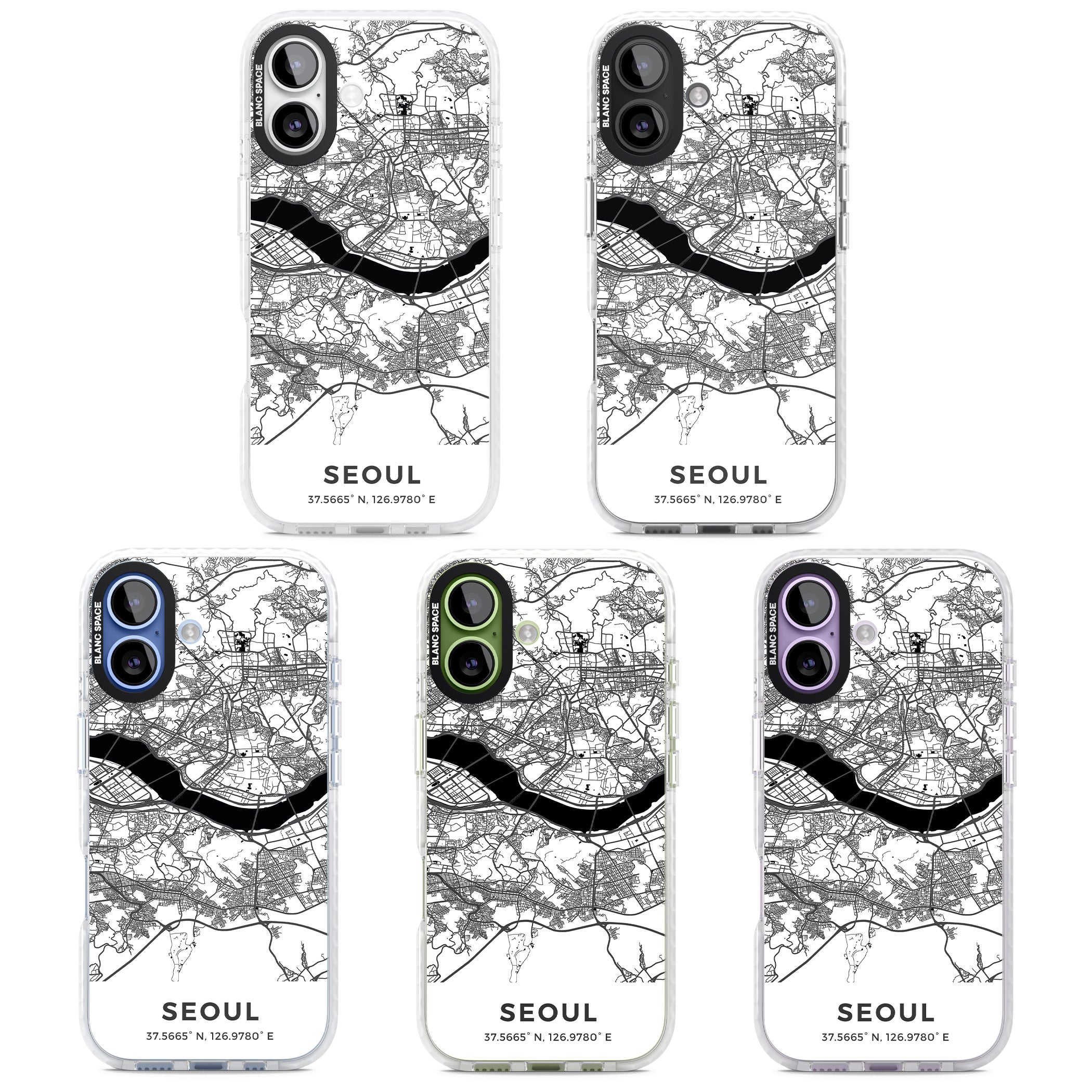 Seoul City Map iPhone 17 Impact Pro Clear Phone Case APT Impact Protection
