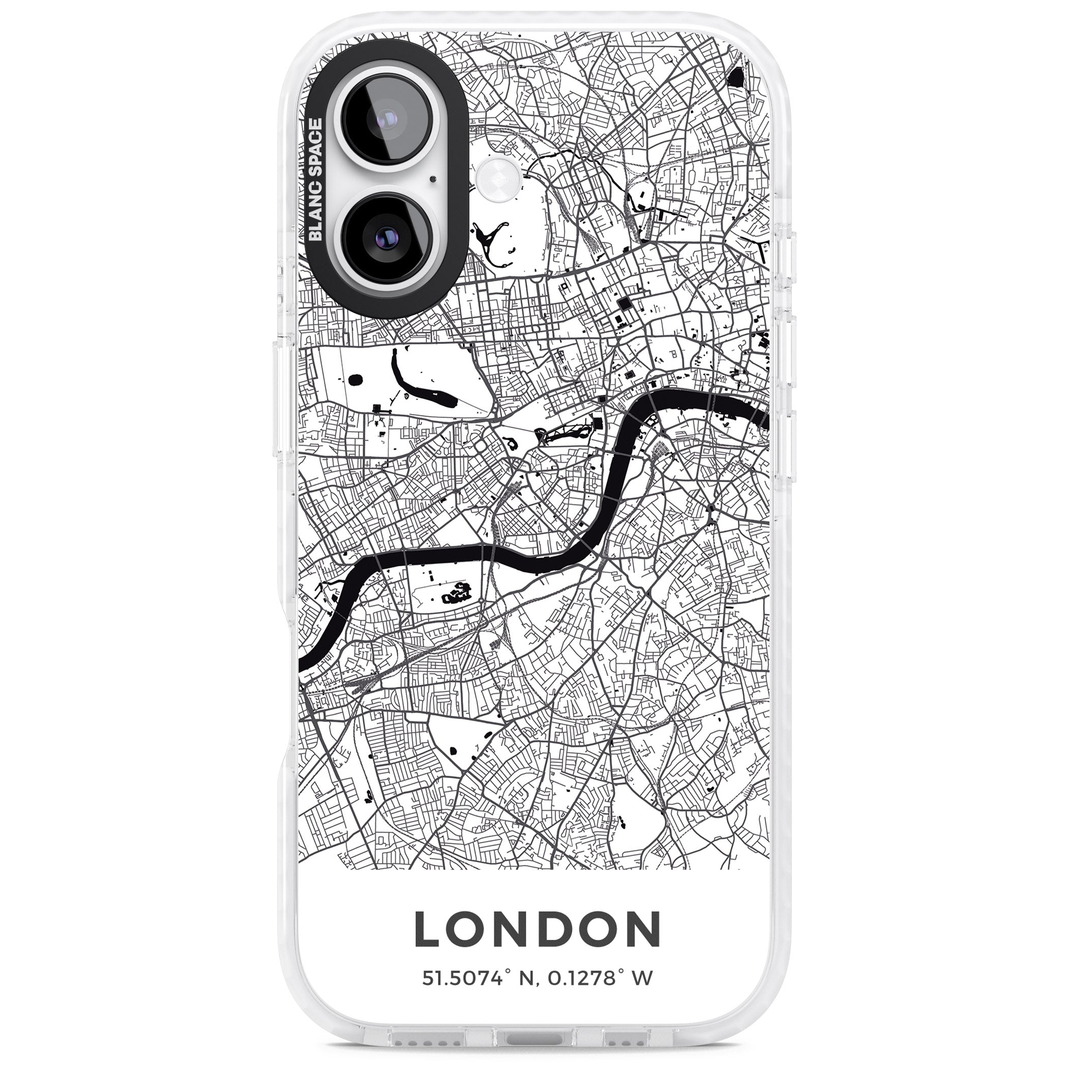 London Map iPhone 17 Impact Pro Clear Phone Case