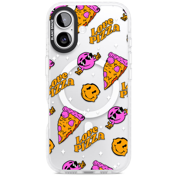 Psychedelic Love Pizza Pattern (Clear)