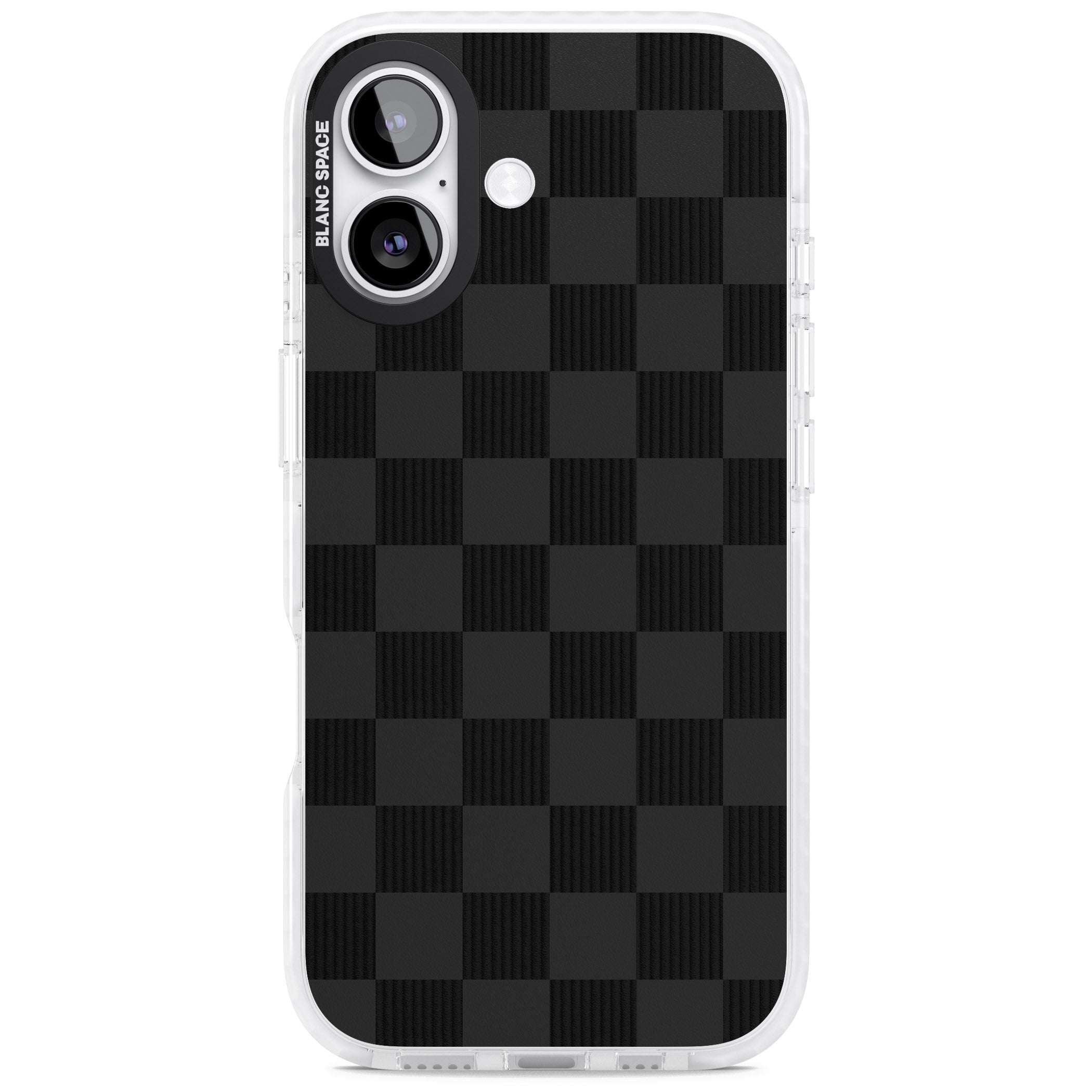Black Checkered iPhone 17 Impact Pro Clear Phone Case