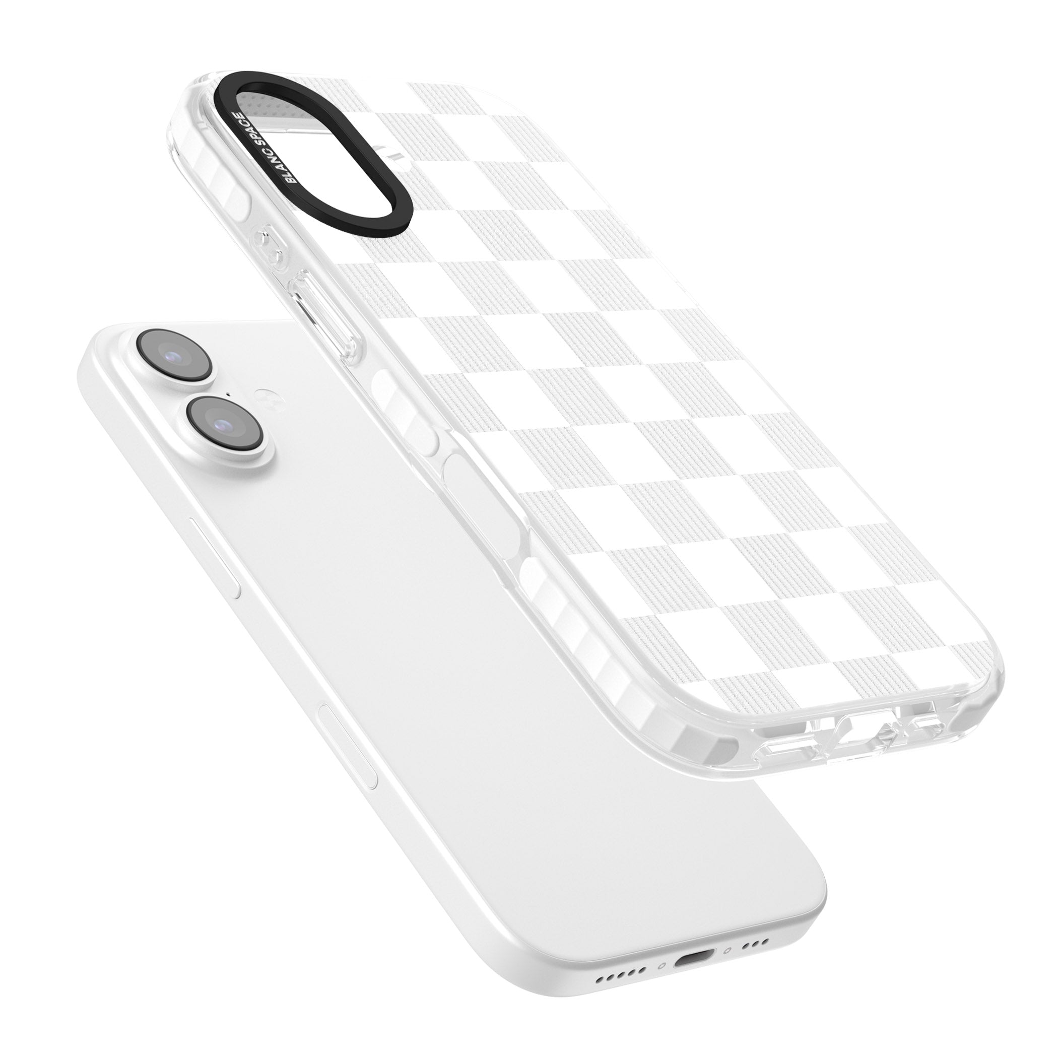 White Checkered iPhone 17 Impact Pro Clear Phone Case Colours