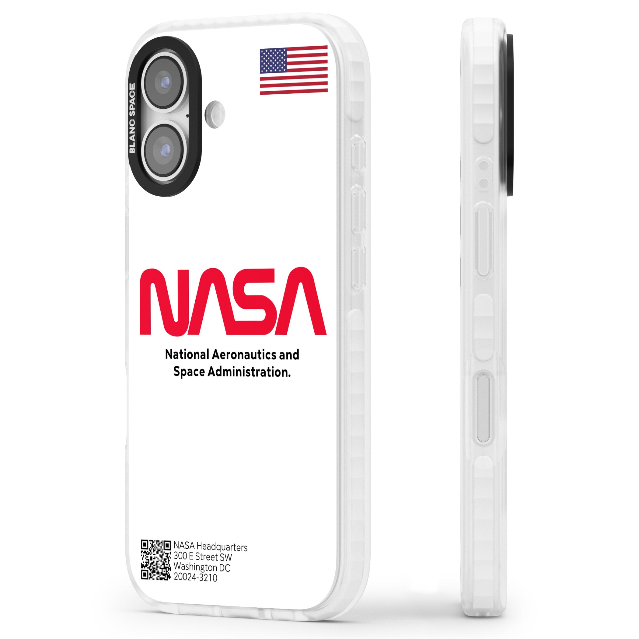 Nasa The Worm iPhone 17 Impact Pro Clear Phone Case Side Profile