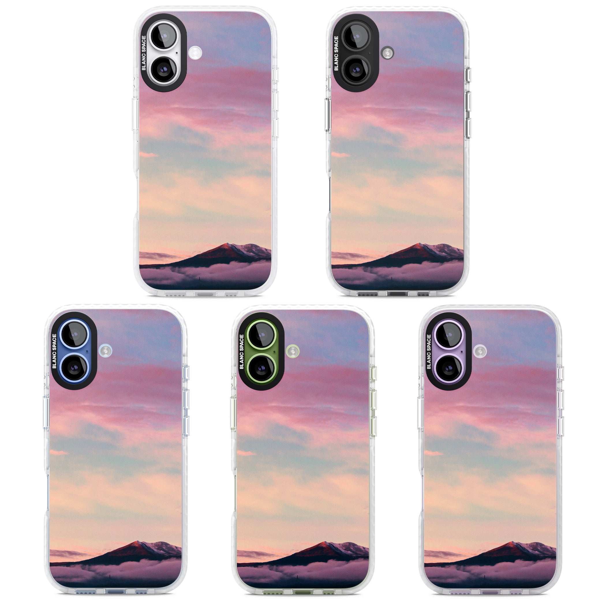 Pastel Mountain Sunset iPhone 17 Impact Pro Clear Phone Case APT Impact Protection