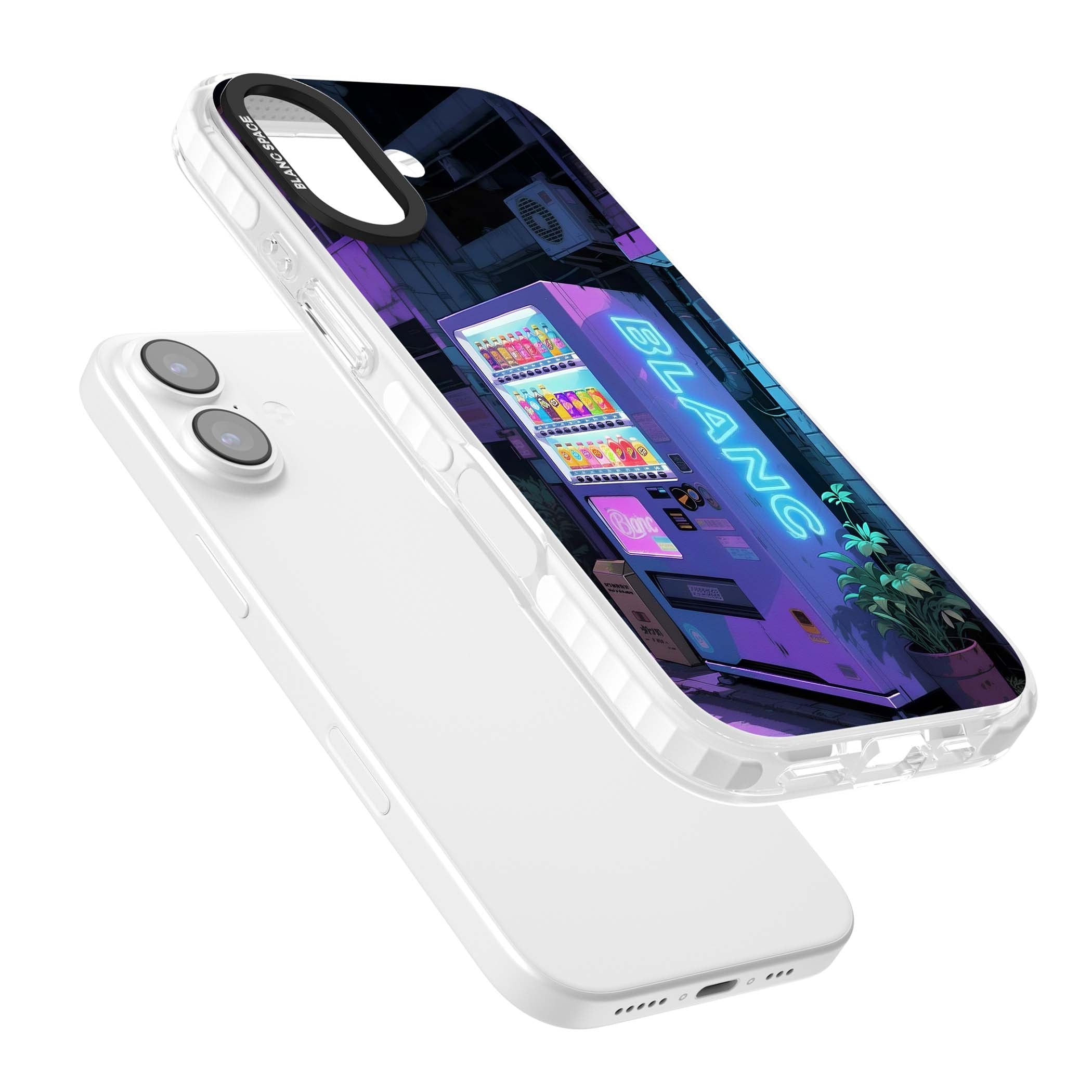 Shibuya Glow Japanese iPhone case featuring a glowing Tokyo vending machine, neon signage, and moody purple alleyway | Impact Magsafe case for iPhone 17