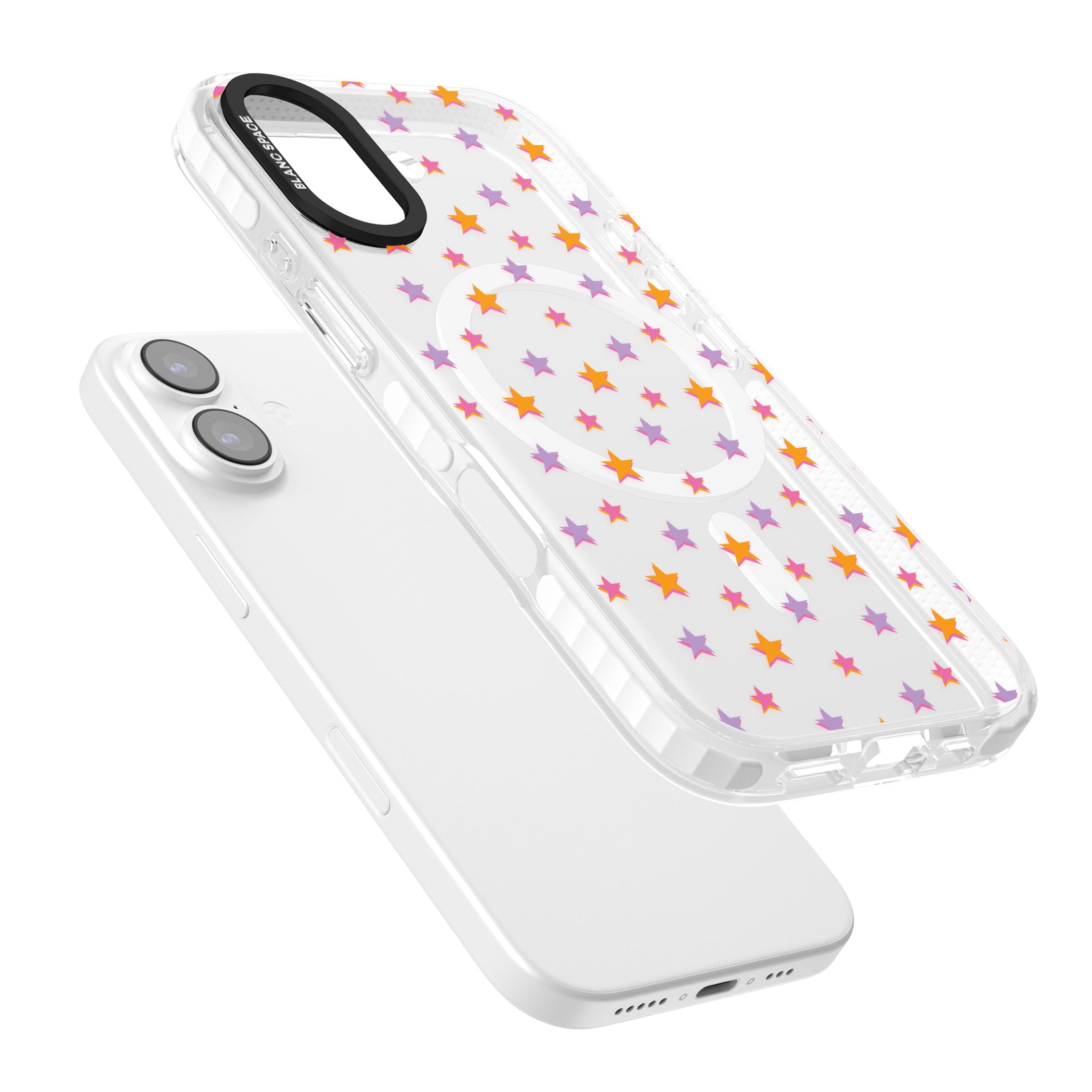 Spangling Stars Pattern iPhone 17 Impact Pro Clear Phone Case Colours