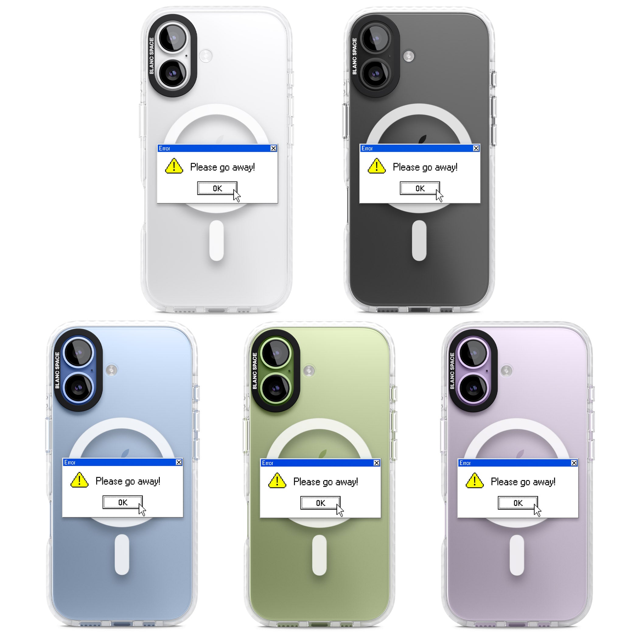 Please Go Away Exe iPhone 17 Impact Pro Clear Phone Case APT Impact Protection