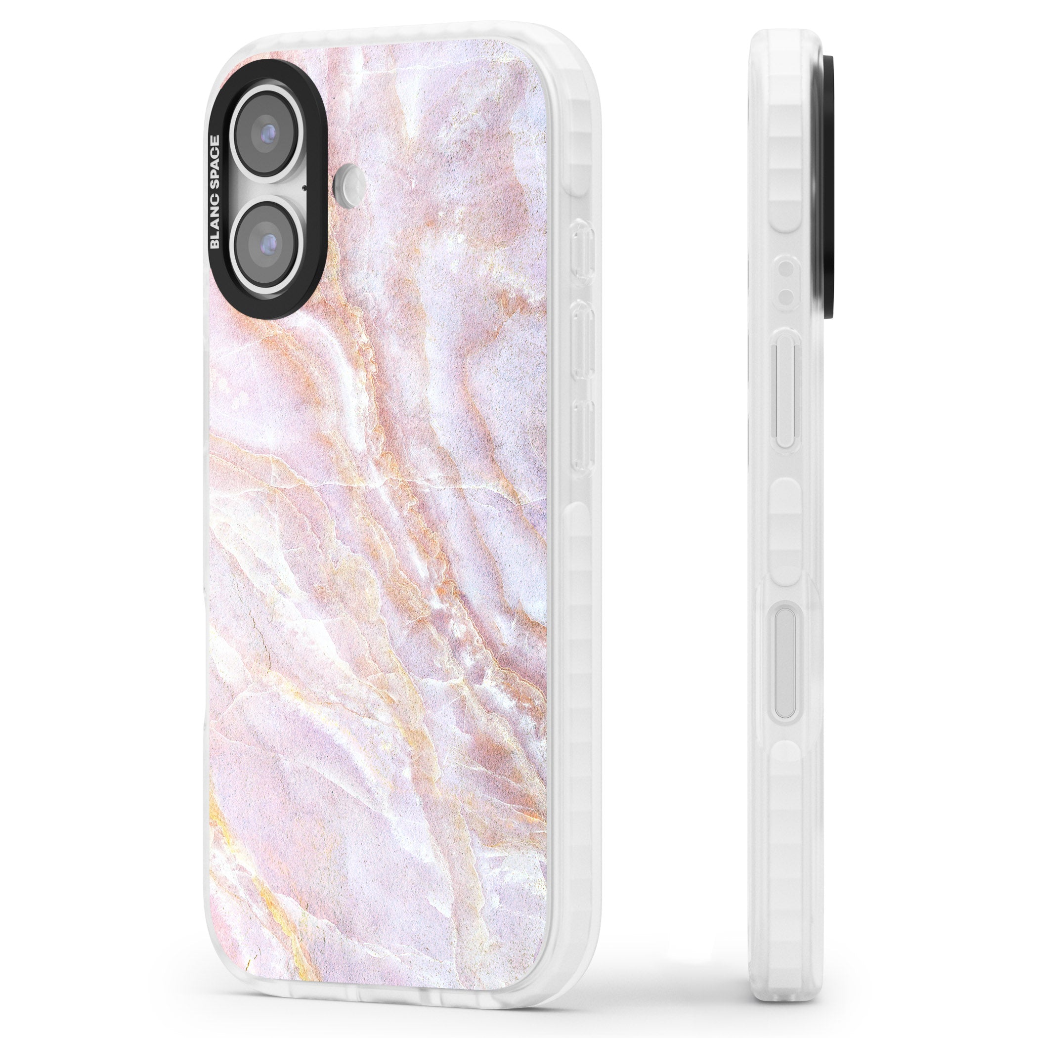 Soft Onyx Blush iPhone 17 Impact Pro Clear Phone Case Side Profile