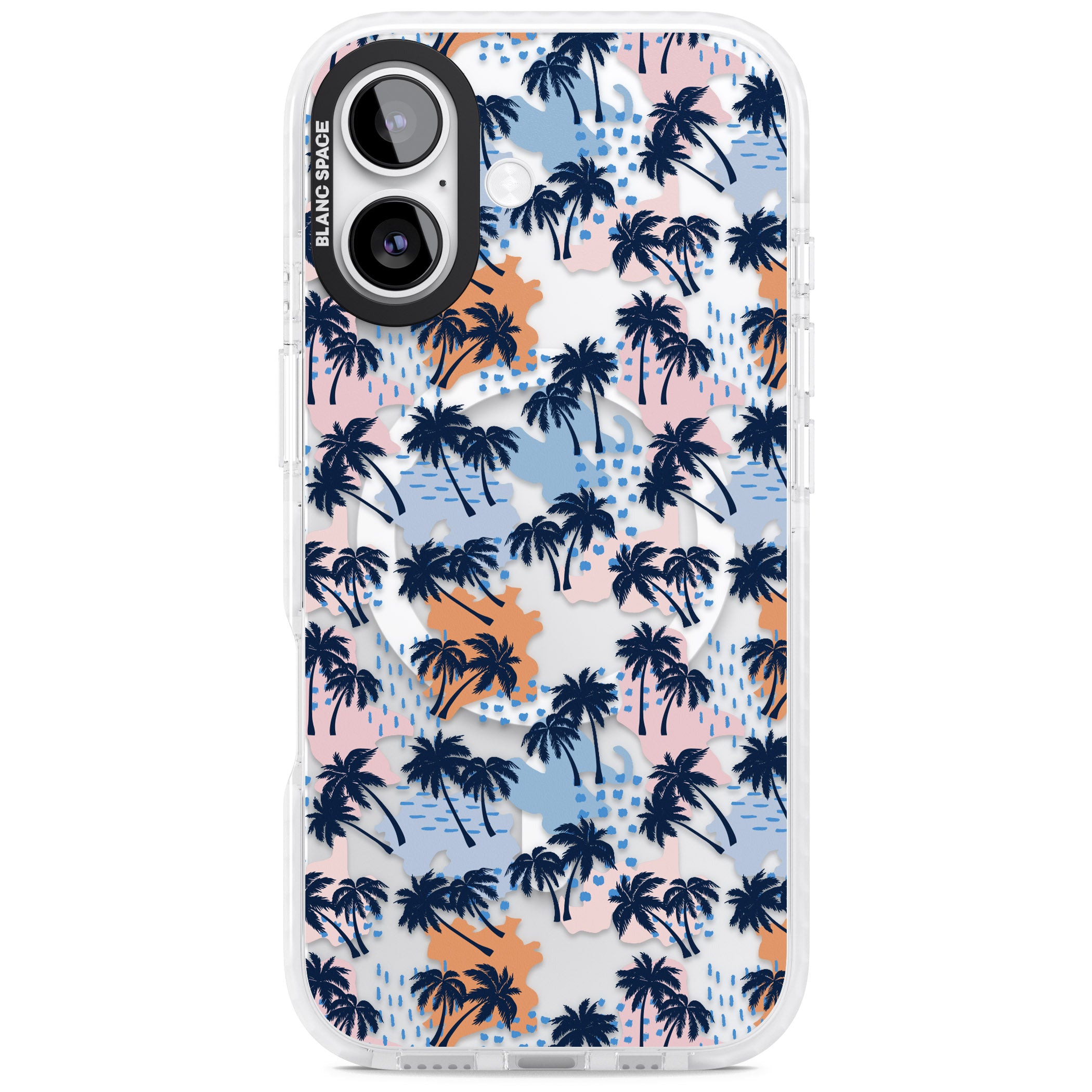 Tropical Vibes Palm Clear iPhone 17 Impact Pro Clear Phone Case