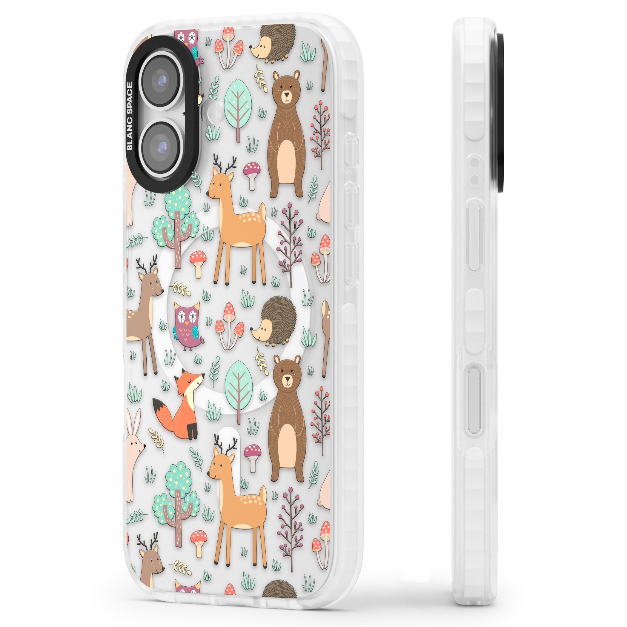Wildlife Pattern iPhone 17 Impact Pro Clear Phone Case Side Profile