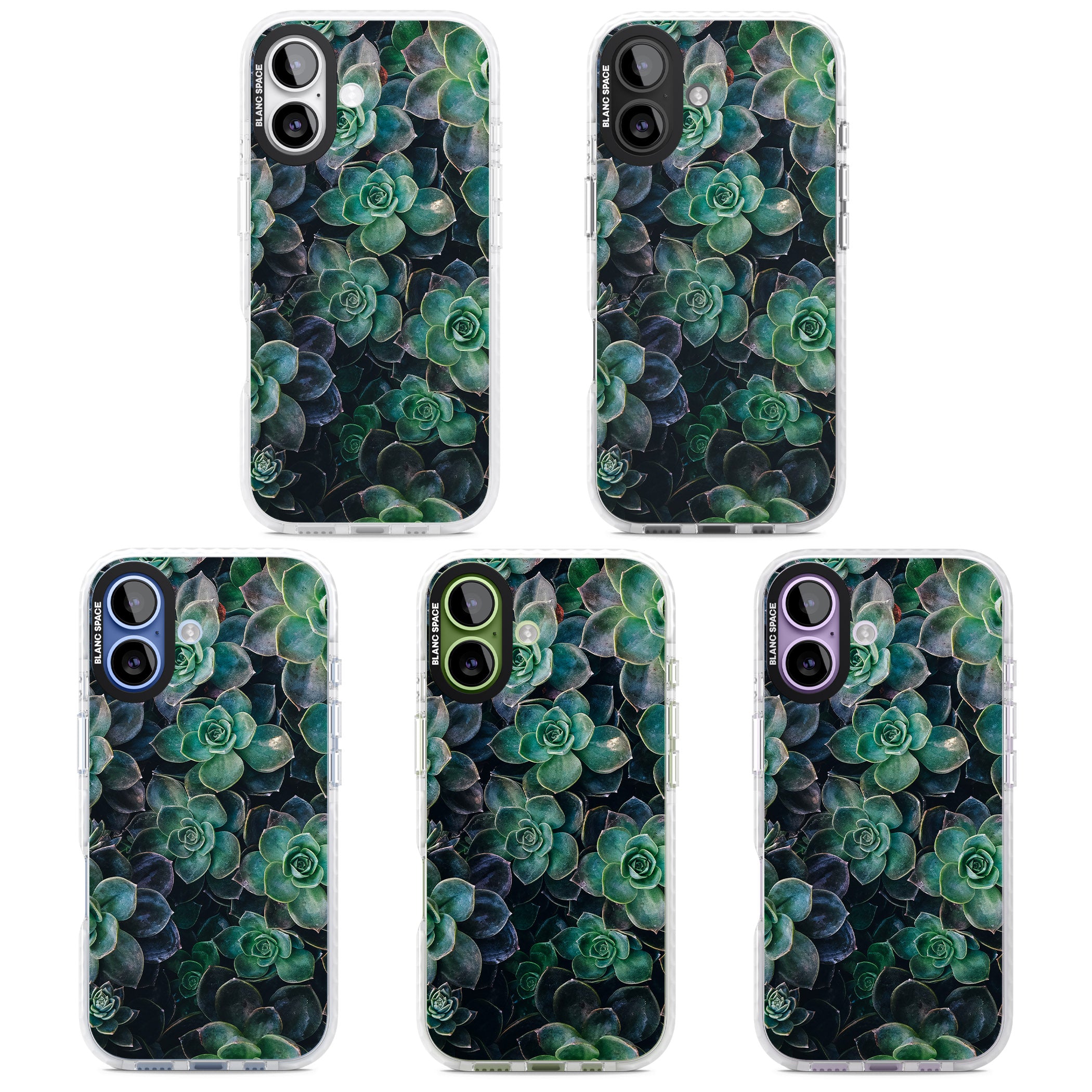 Succulent Bloom Botanical iPhone 17 Impact Pro Clear Phone Case APT Impact Protection