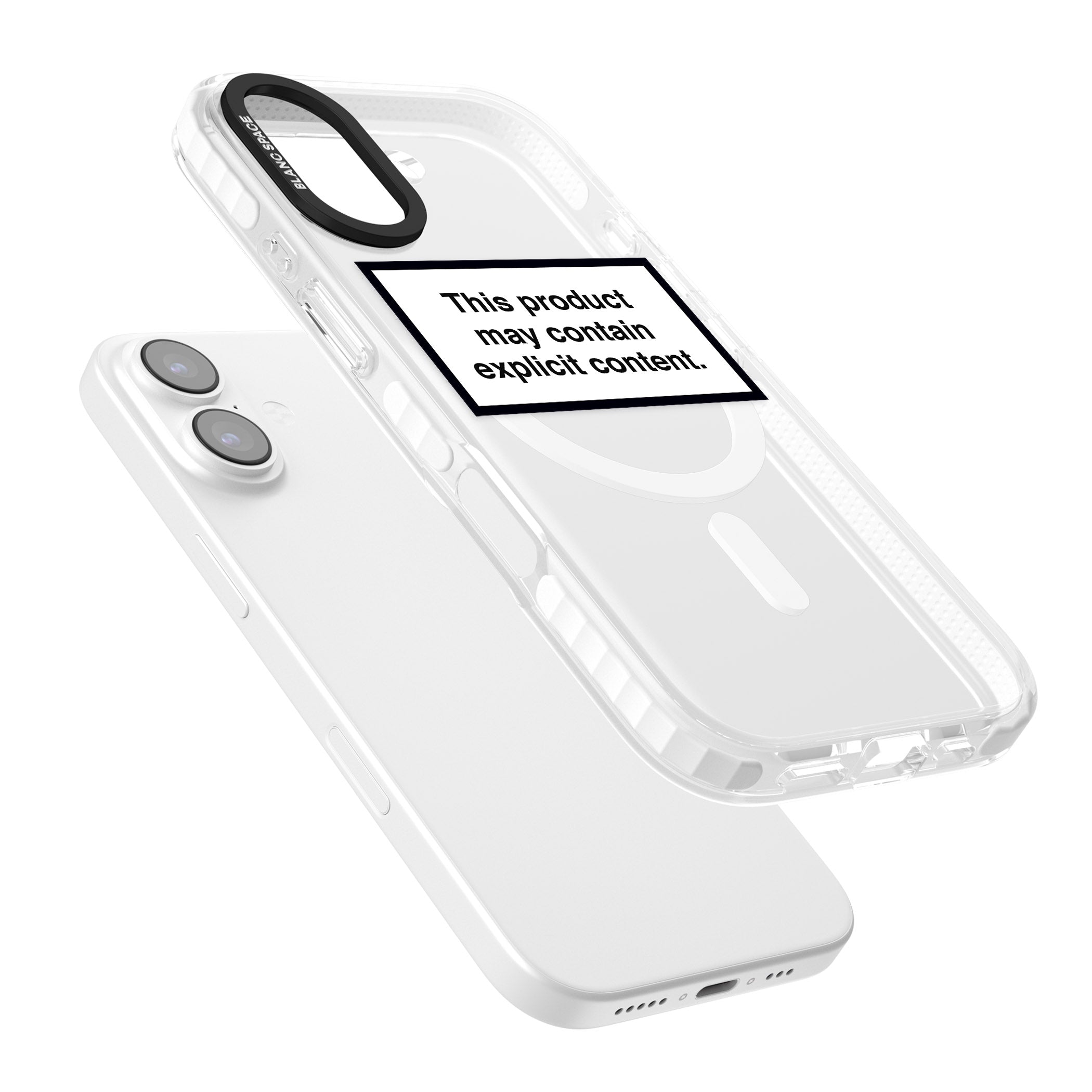 Contains Explicit Content iPhone 17 Impact Pro Clear Phone Case Colours