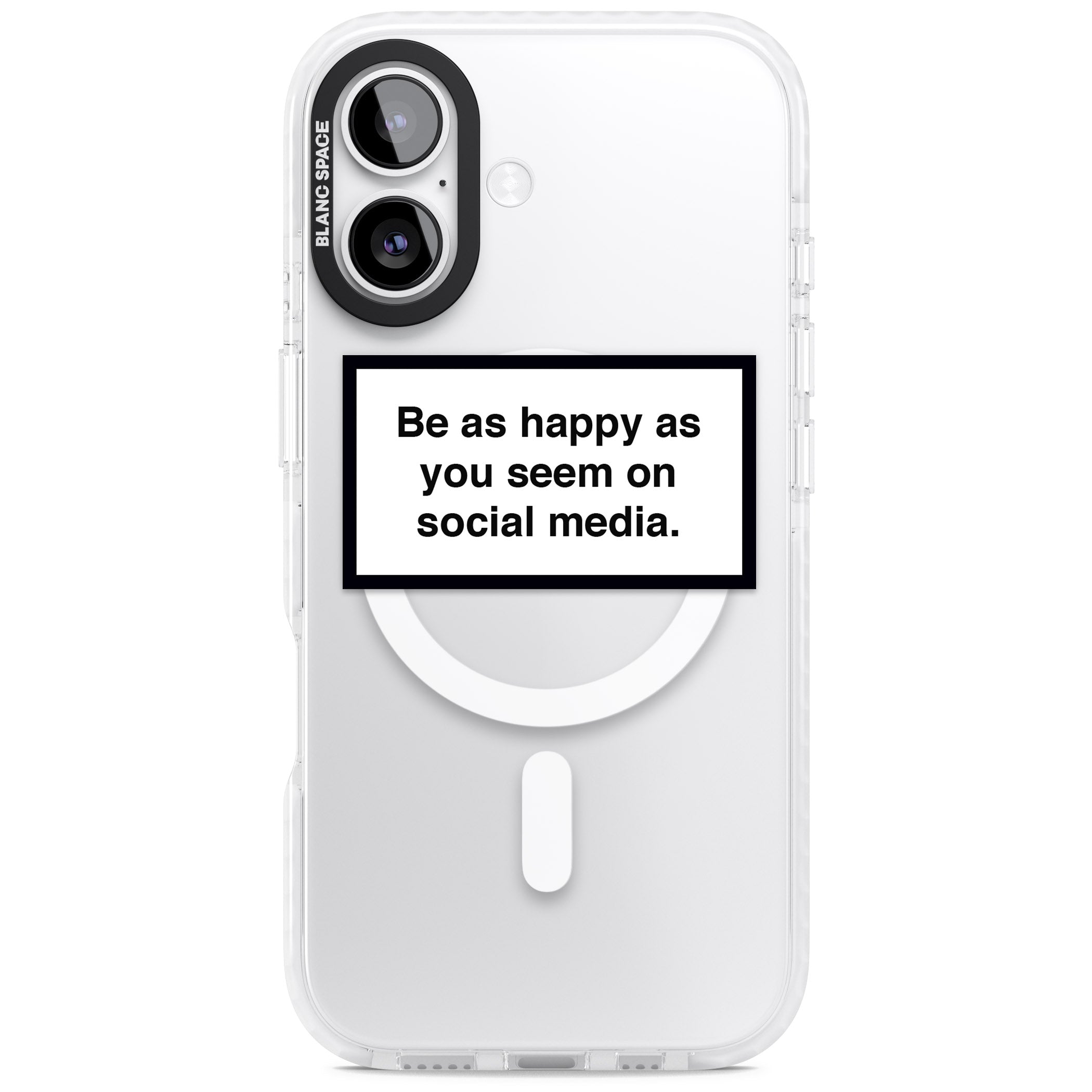 Happy On Social Media iPhone 17 Impact Pro Clear Phone Case