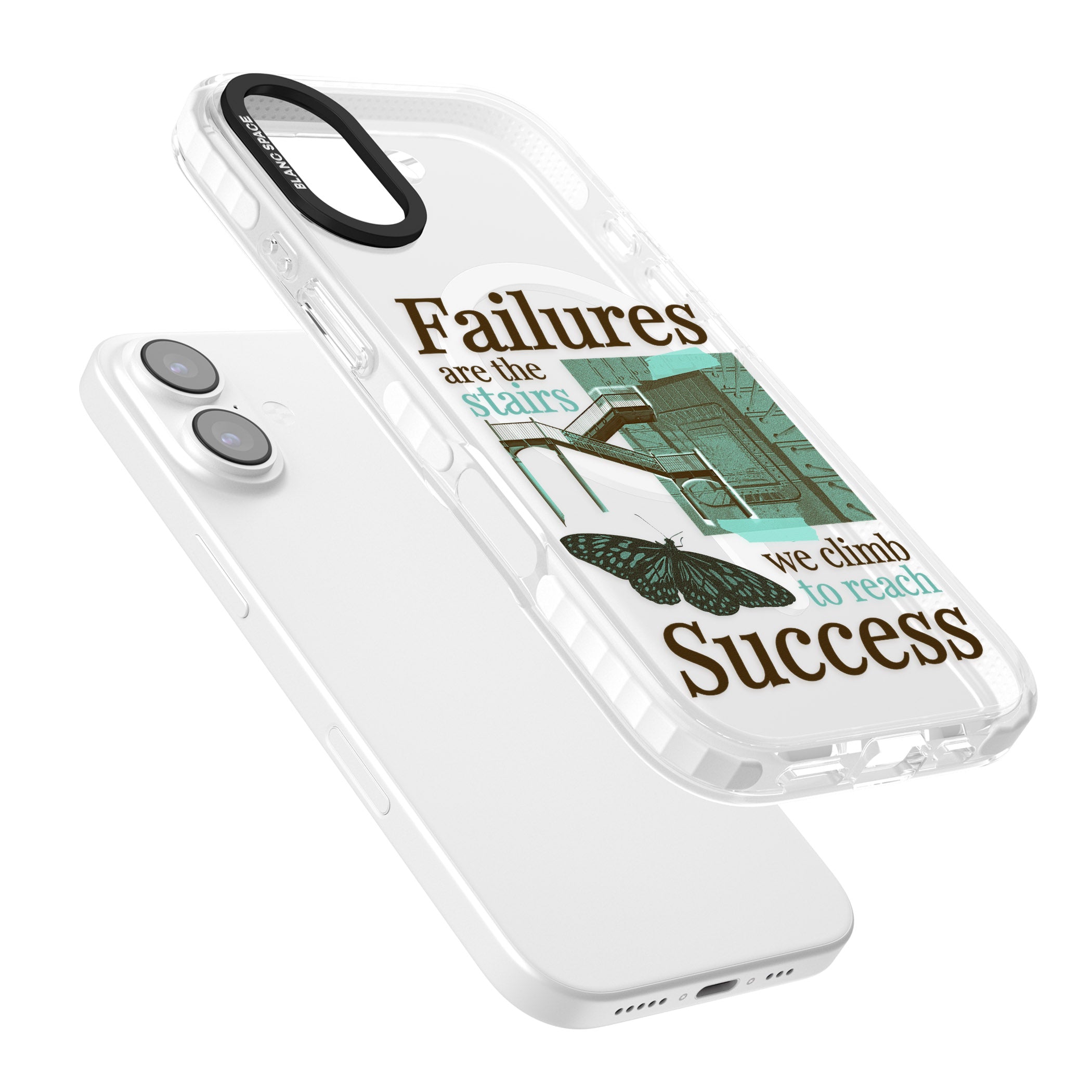 Fail To Succeed iPhone 17 Impact Pro Clear Phone Case Colours