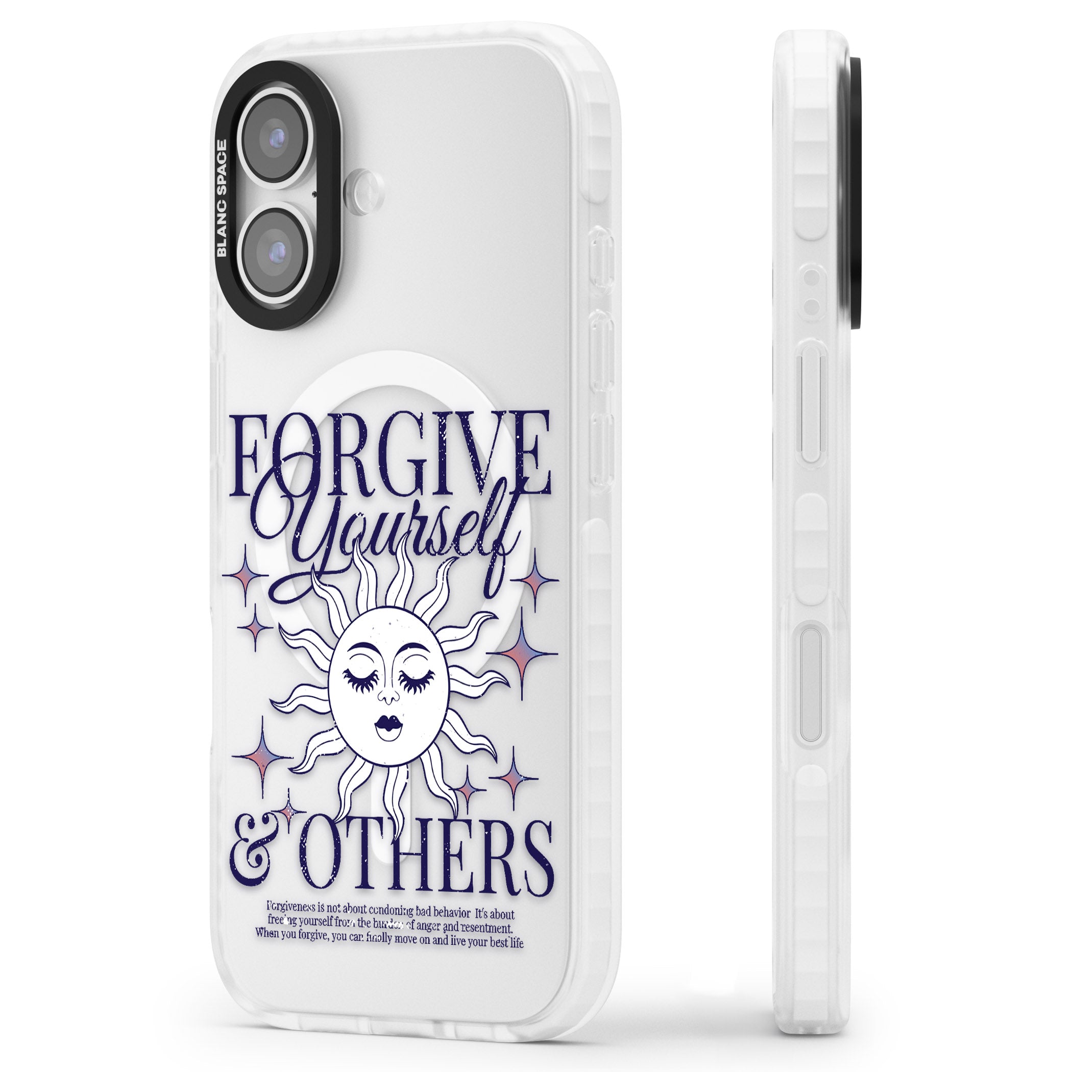 Forgiveness iPhone 17 Impact Pro Clear Phone Case Side Profile