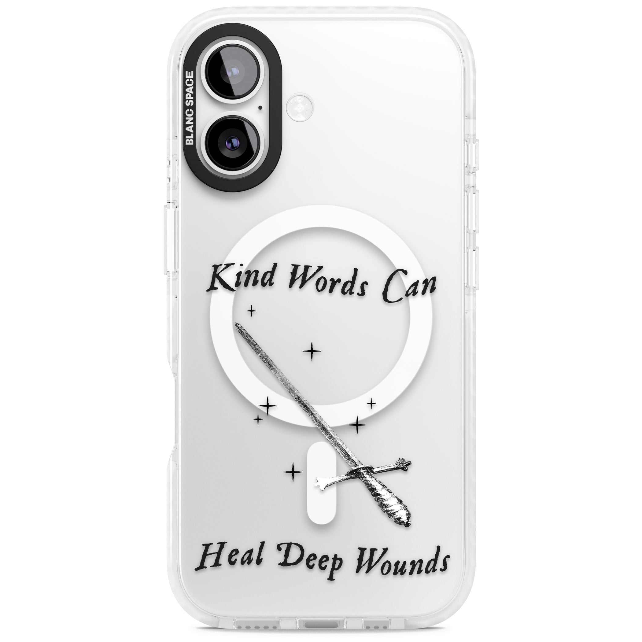 Kind Words Can Heal Deep Wounds iPhone 17 Impact Pro Clear Phone Case