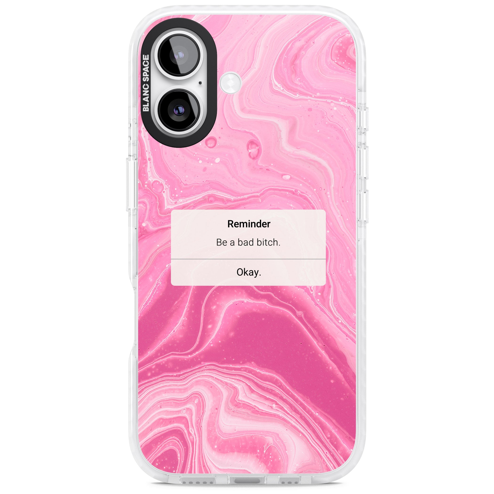 Bad Bitch Reminder iPhone 17 Impact Pro Clear Phone Case