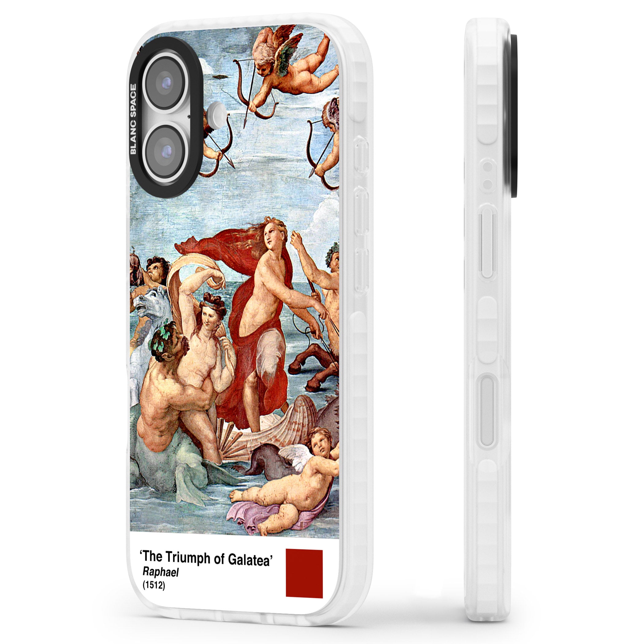 The Triumph Of Galatea iPhone 17 Impact Pro Clear Phone Case Side Profile