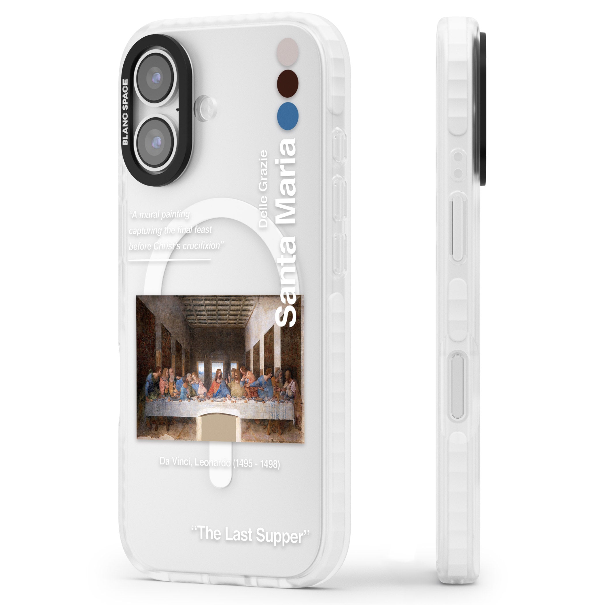 The Last Supper iPhone 17 Impact Pro Clear Phone Case Side Profile