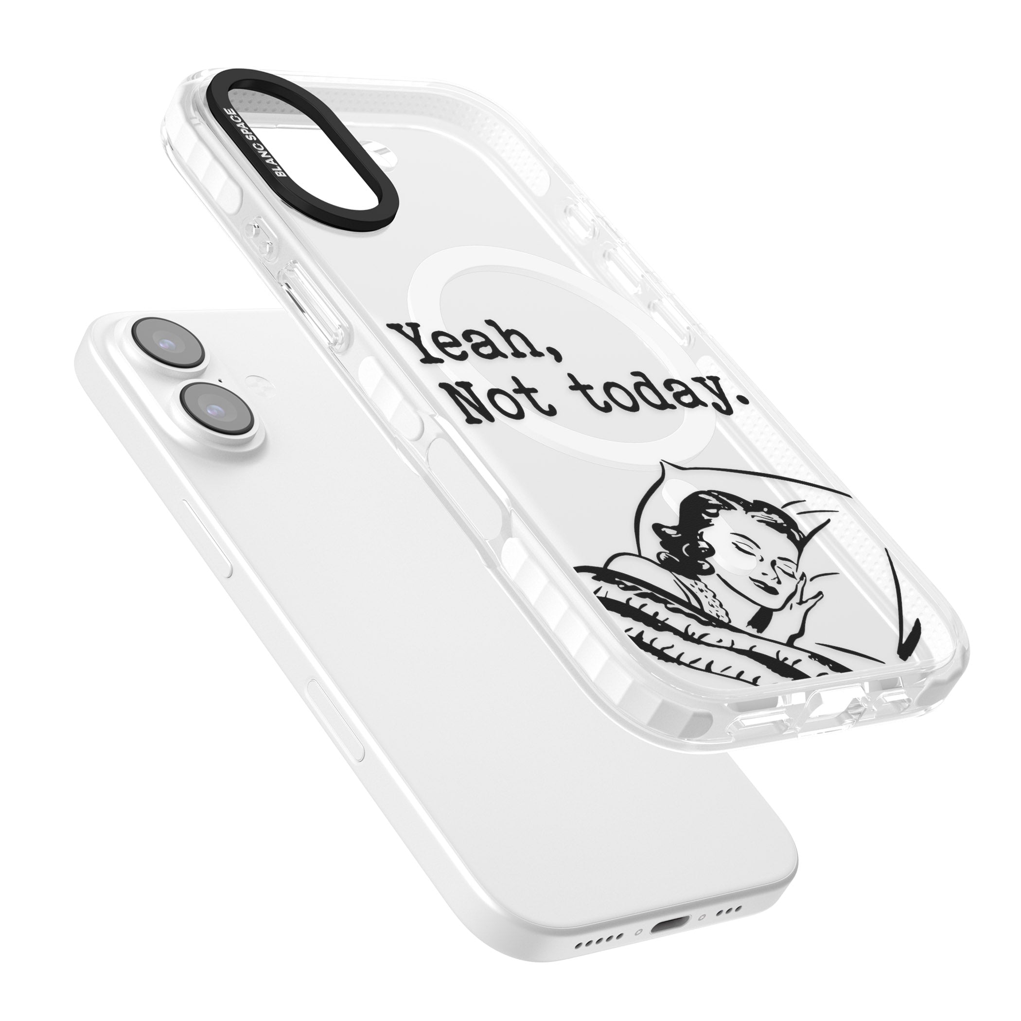 Yeah, Not Today iPhone 17 Impact Pro Clear Phone Case Colours