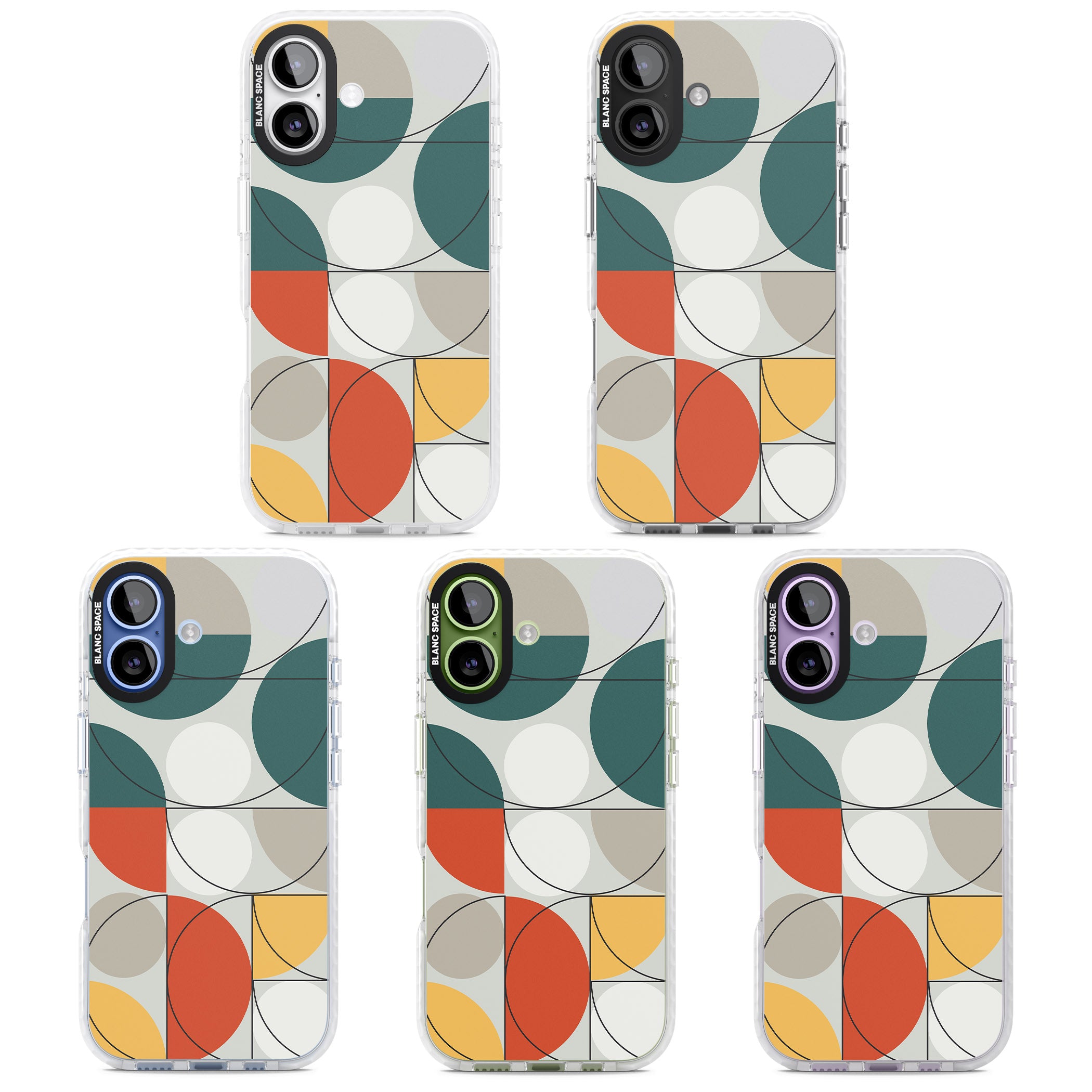 Modern Abstract Circle iPhone 17 Impact Pro Clear Phone Case APT Impact Protection