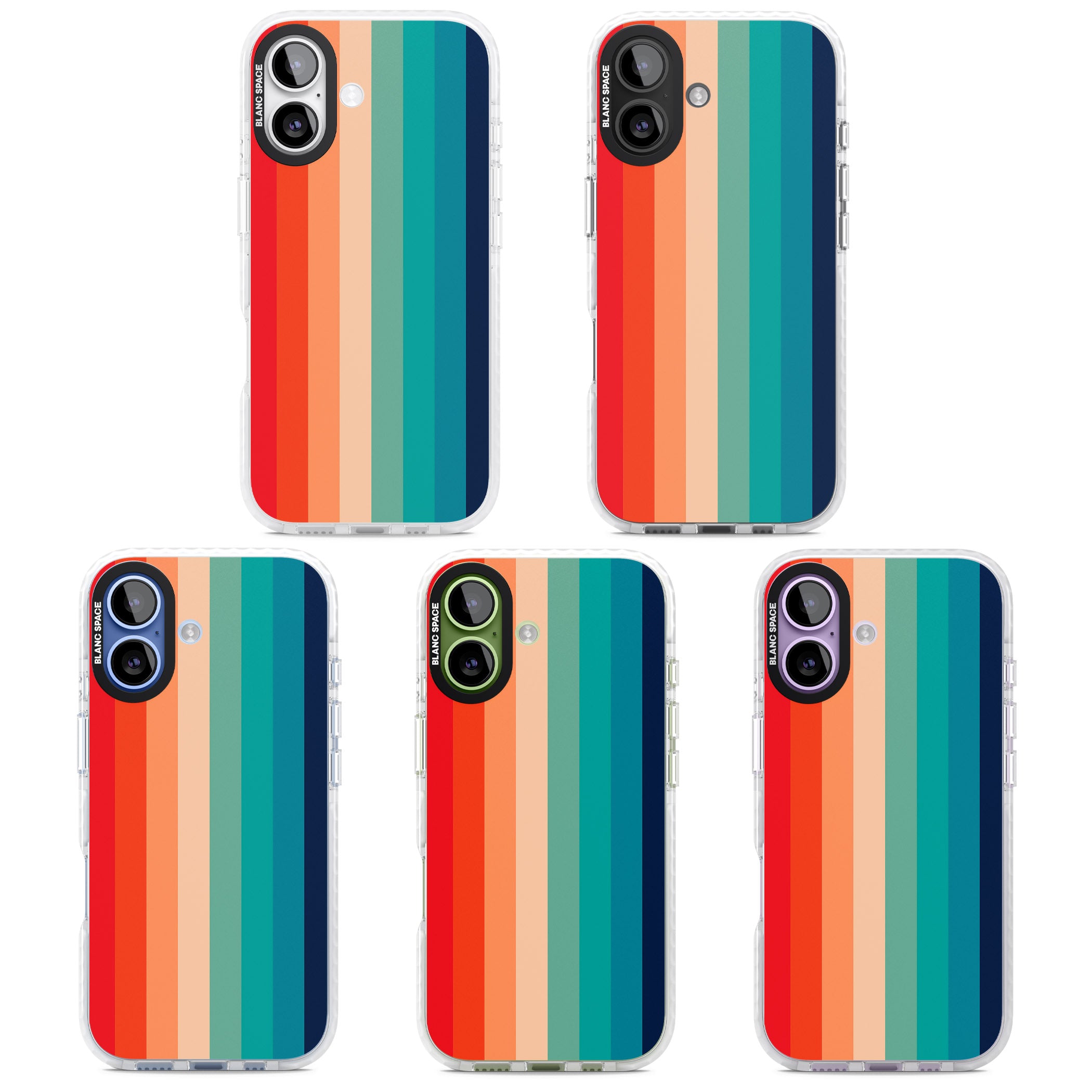 Retro 70'S Colour Palette iPhone 17 Impact Pro Clear Phone Case APT Impact Protection