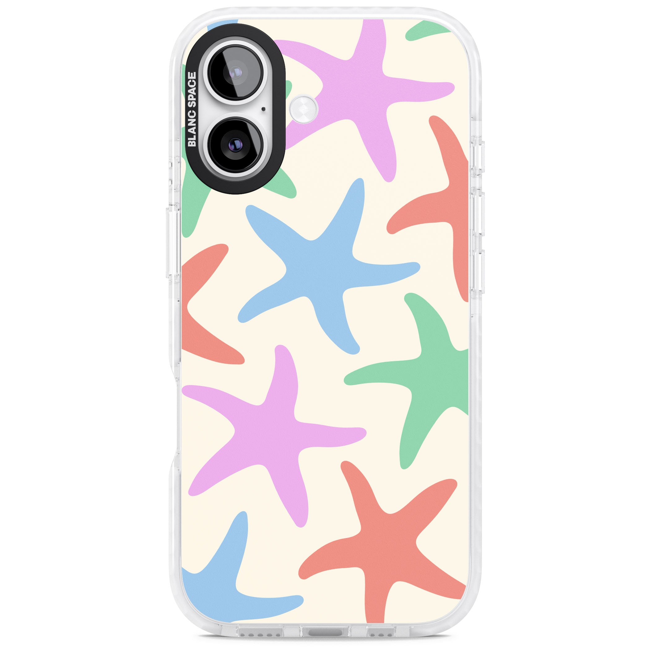 Pastel Starfish iPhone 17 Impact Pro Clear Phone Case