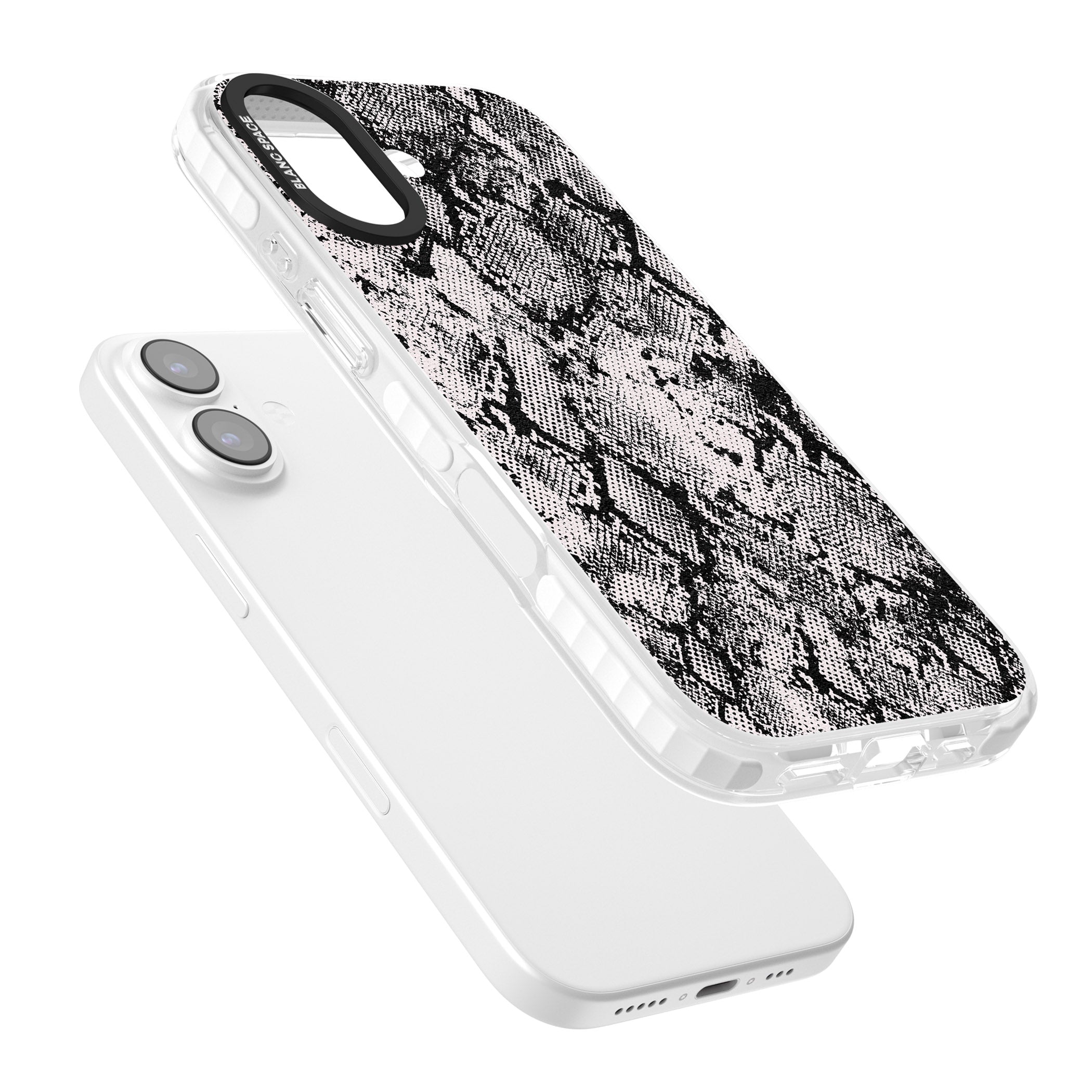 Pastel Snakeskin Grey iPhone 17 Impact Pro Clear Phone Case Colours