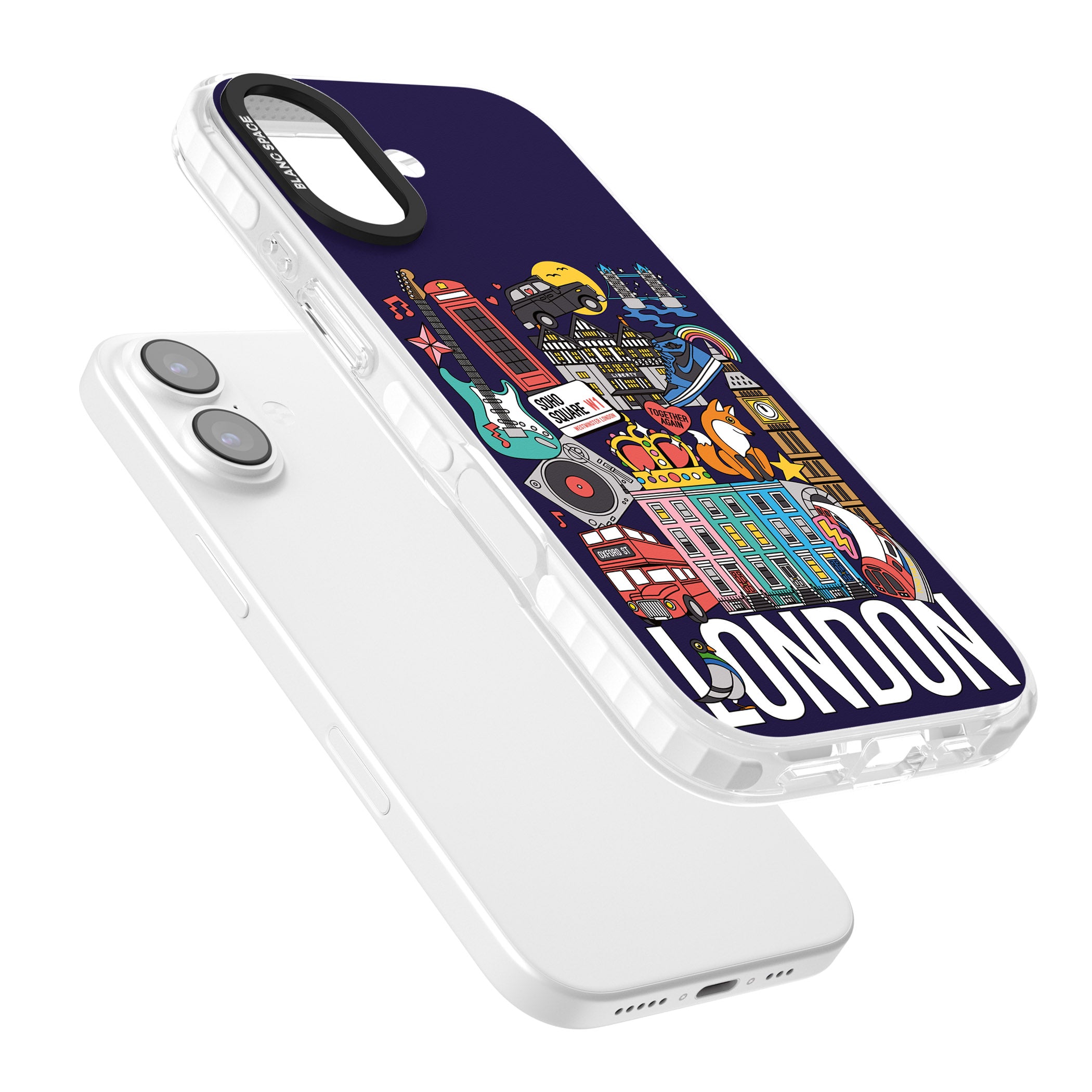 London Calling iPhone 17 Impact Pro Clear Phone Case Colours