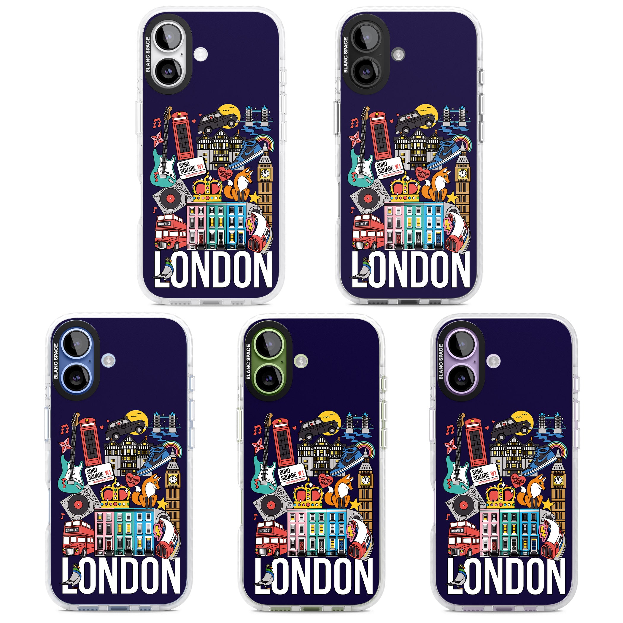 London Calling iPhone 17 Impact Pro Clear Phone Case APT Impact Protection