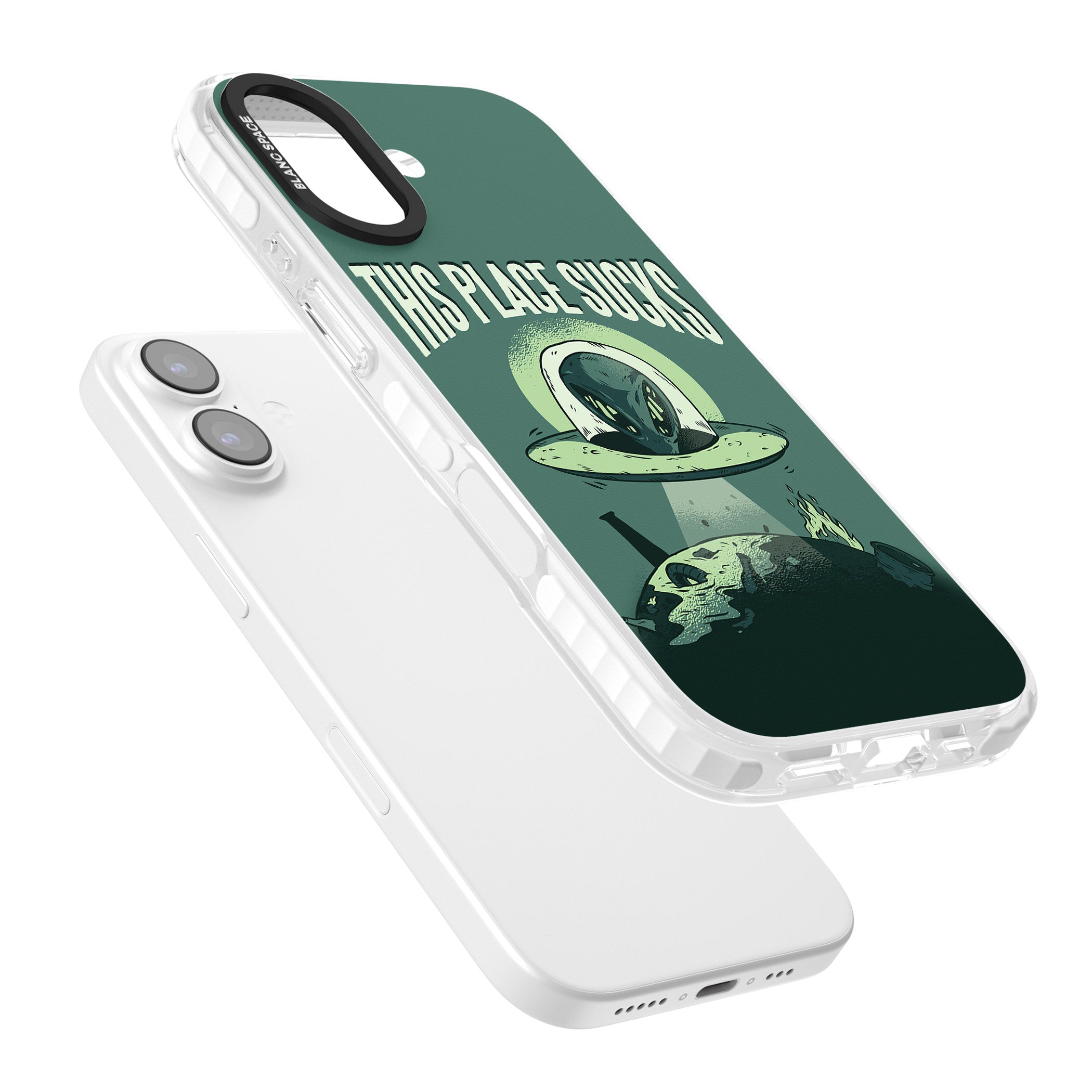 Earth Sucks iPhone 17 Impact Pro Clear Phone Case Colours