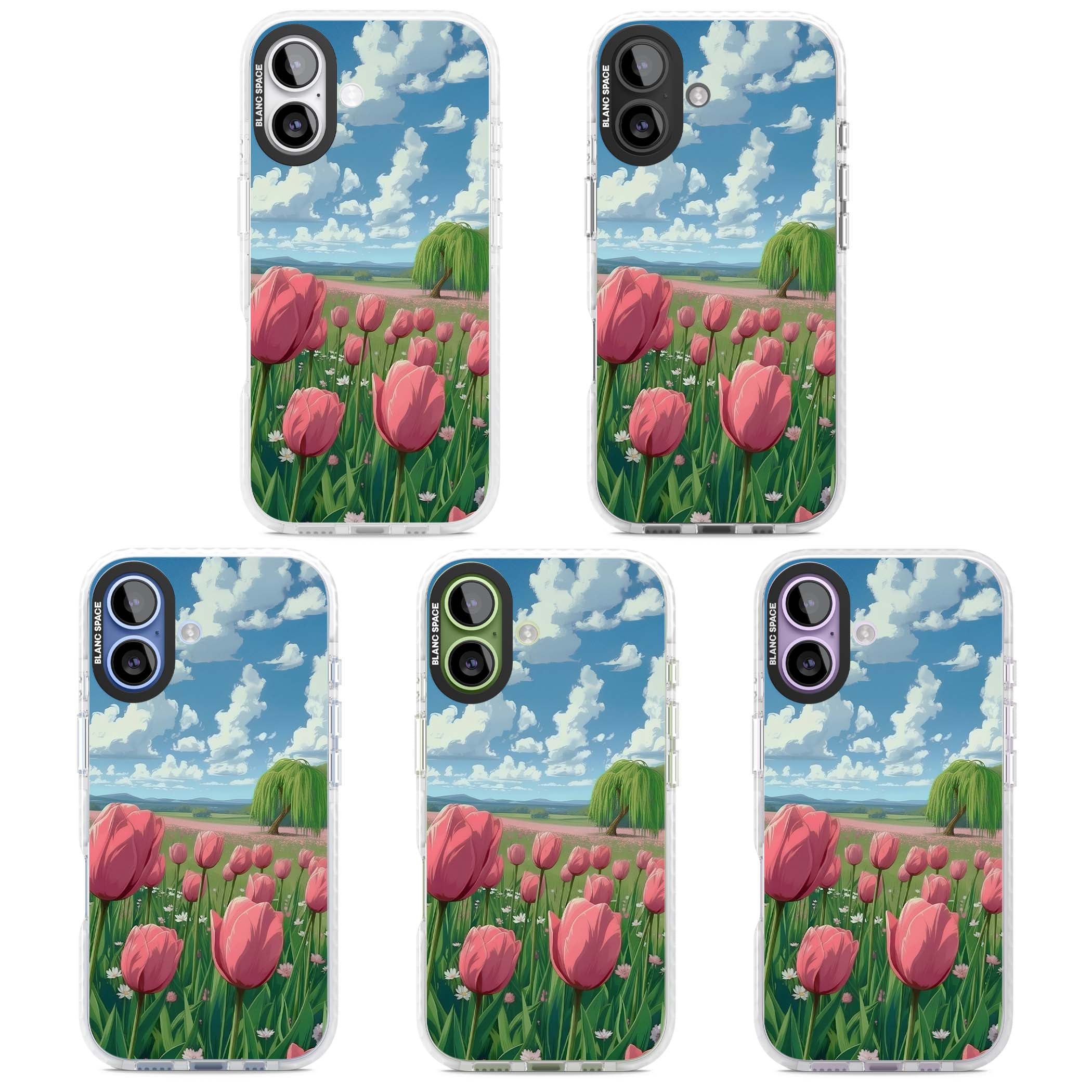 Willow By The Pink Tulips floral iPhone case | Impact Magsafe case for iPhone 17