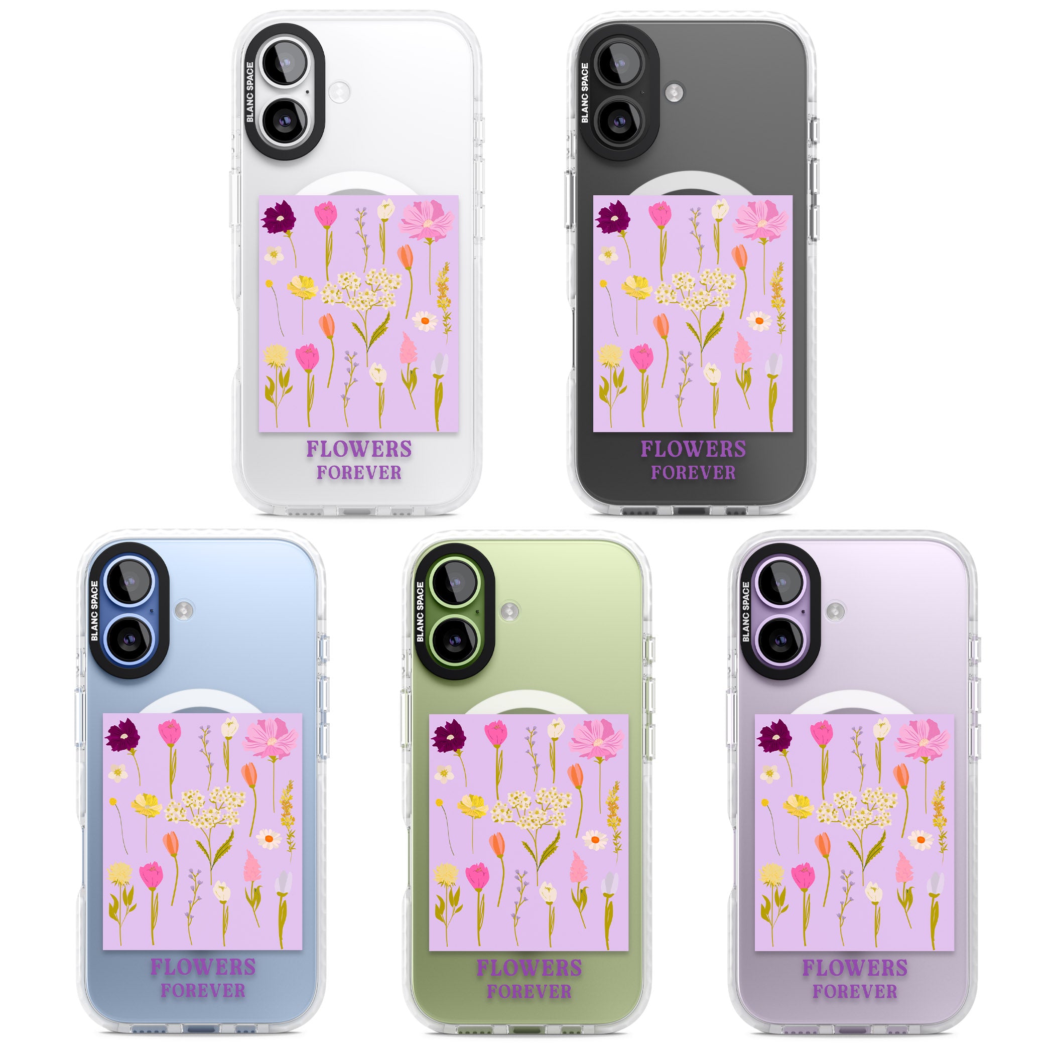Flowers Forever iPhone 17 Impact Pro Clear Phone Case APT Impact Protection